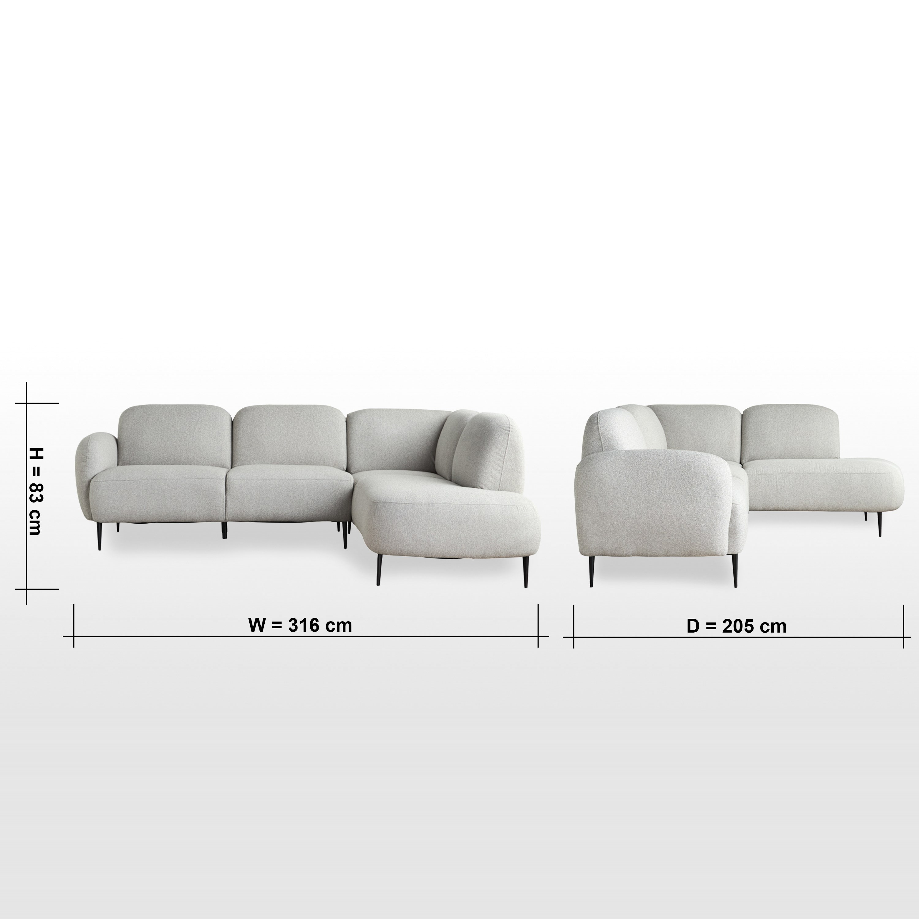 Gleston 4-Seater Fabric Right Corner Sofa-furniture-sofaandseating-cornersofas-image-9