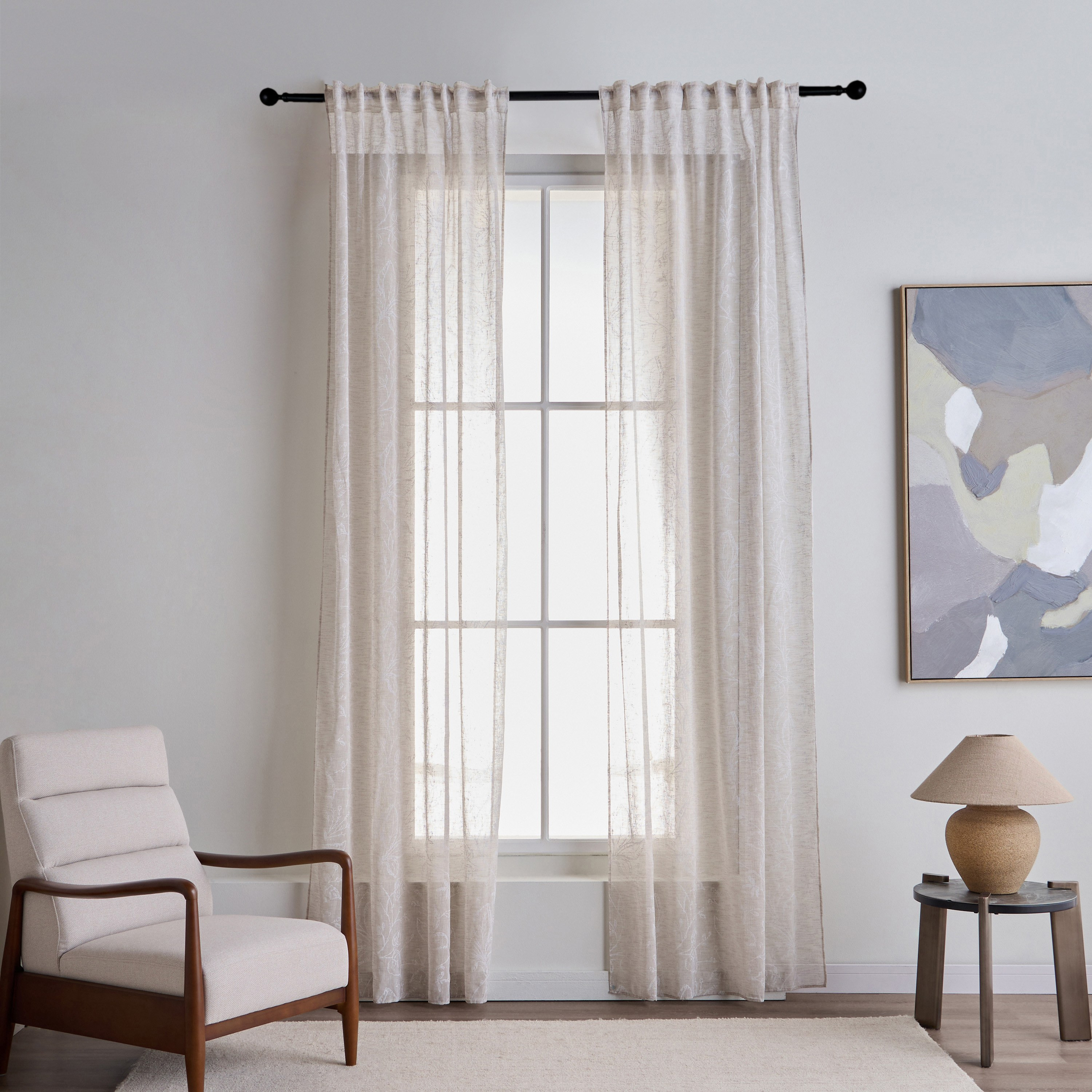 Jayleen 2-Piece Sheer Curtain Set - 135x320 cm-household-windows-curtains-image-1