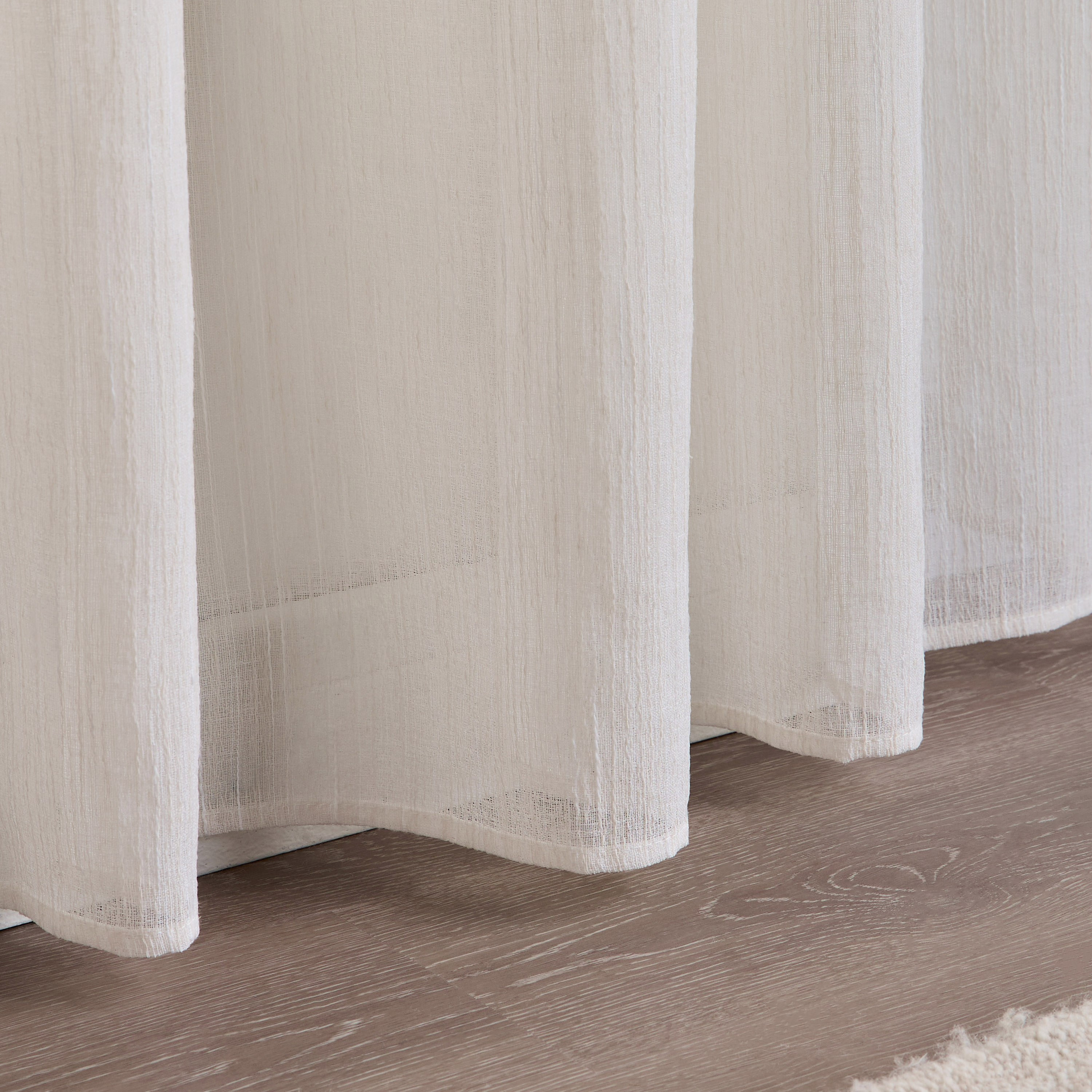 طقم ستائر شفافة قطعتين - لينون - 135x280 سم-household-windows-curtains-image-2