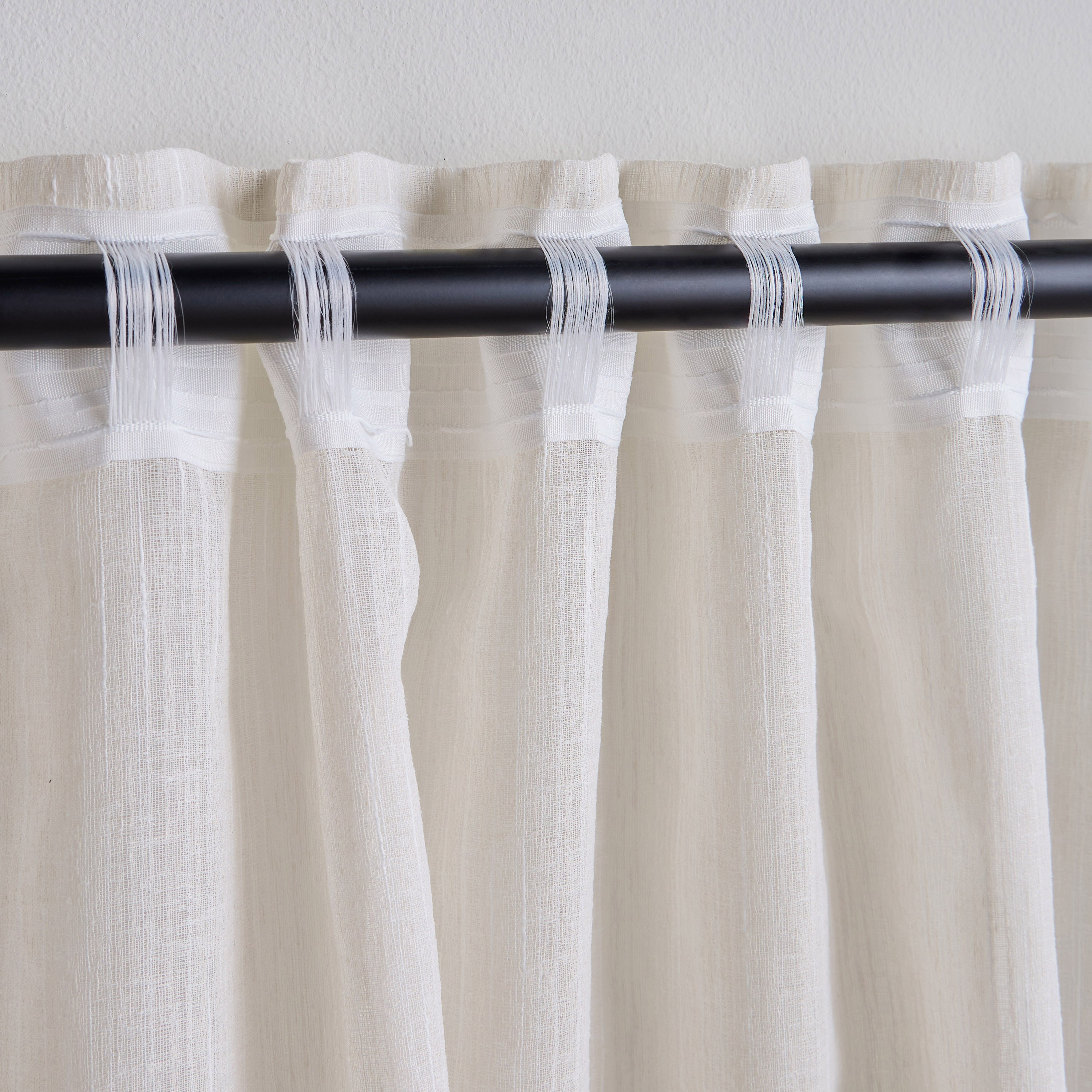 طقم ستائر شفافة قطعتين - لينون - 135x280 سم-household-windows-curtains-image-4