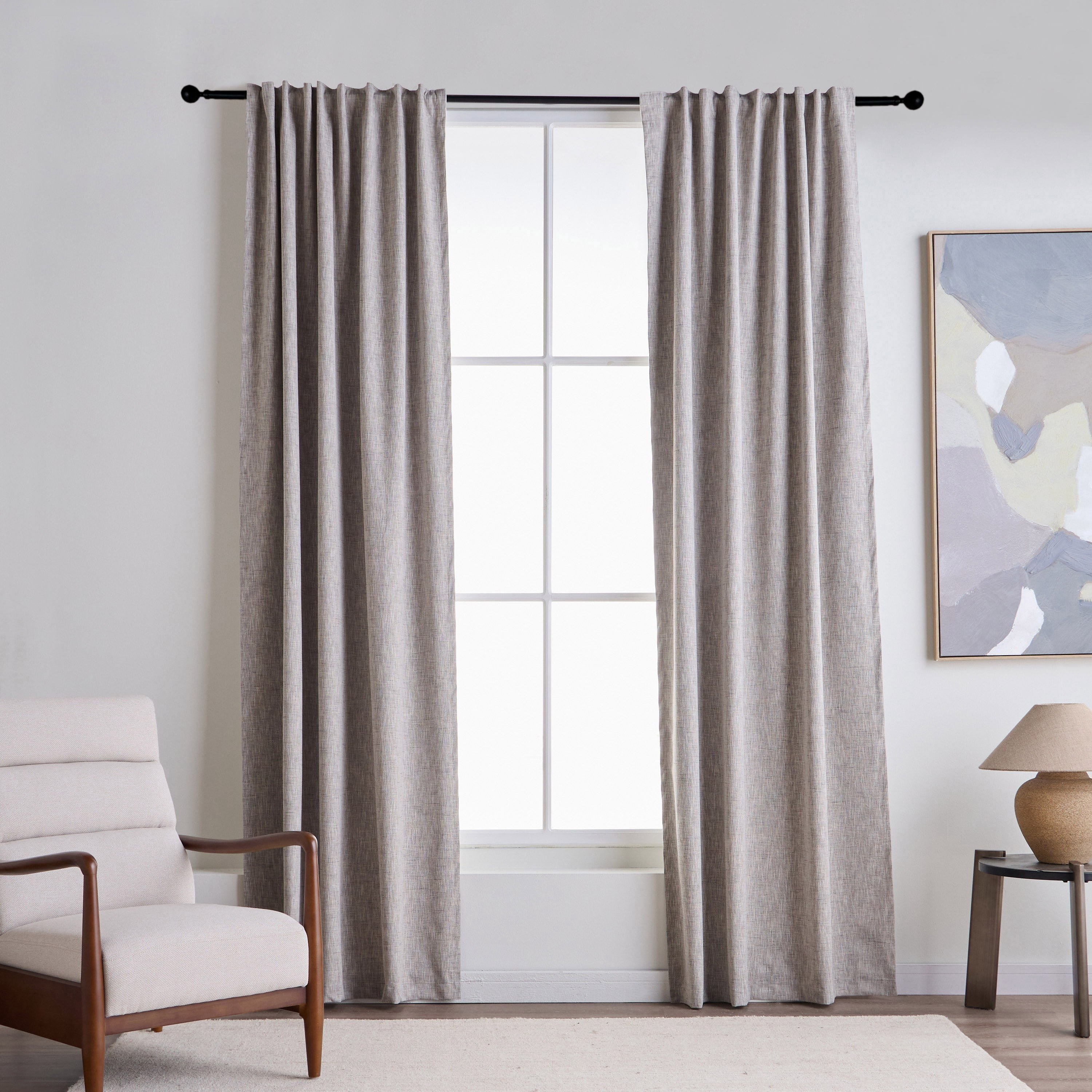 طقم ستائر معتمة من قطعتين - ديبورا - 135x280 سم-household-windows-curtains-image-11