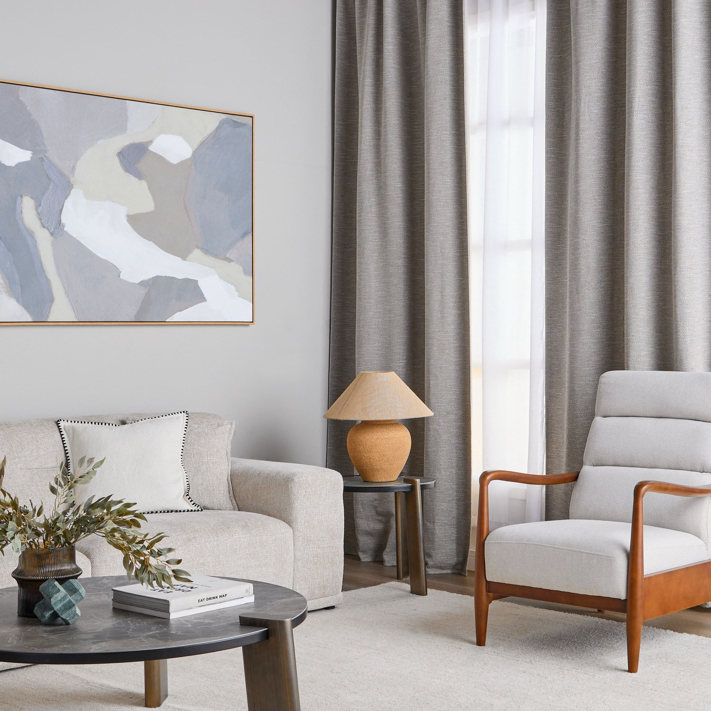 طقم ستائر معتمة من قطعتين - ديبورا - 135x280 سم-household-windows-curtains-image-15