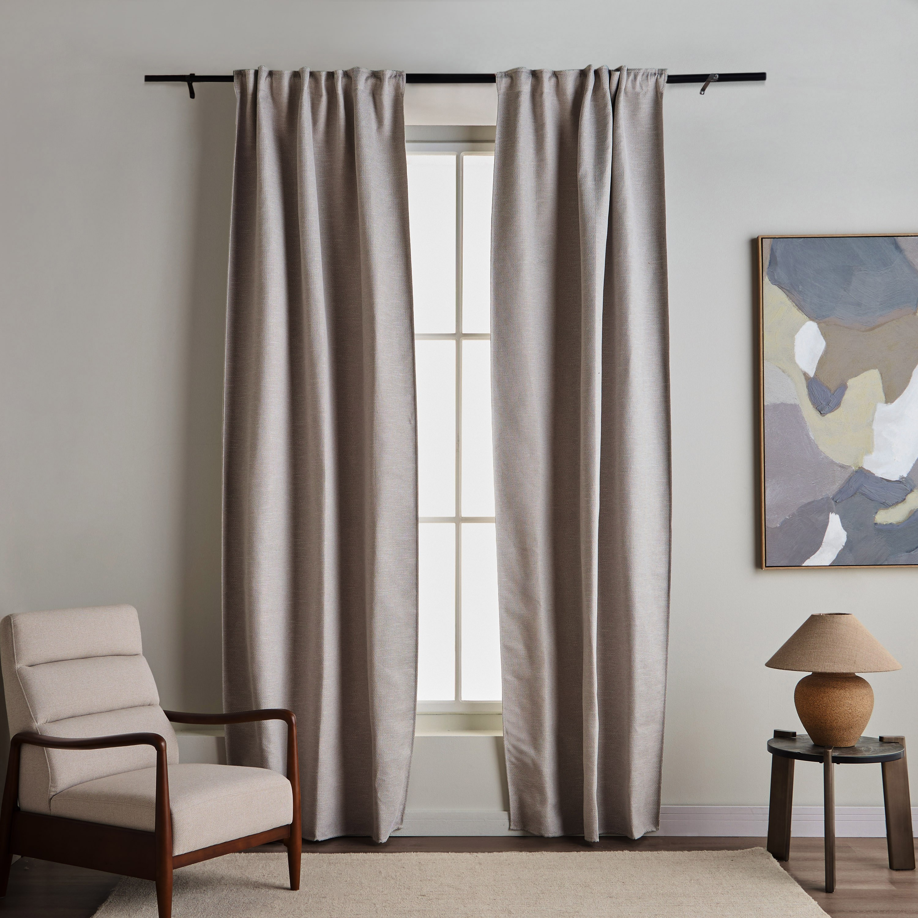 طقم ستائر معتمة قطعتين - ديبورا - 135x320 سم-household-windows-curtains-image-6