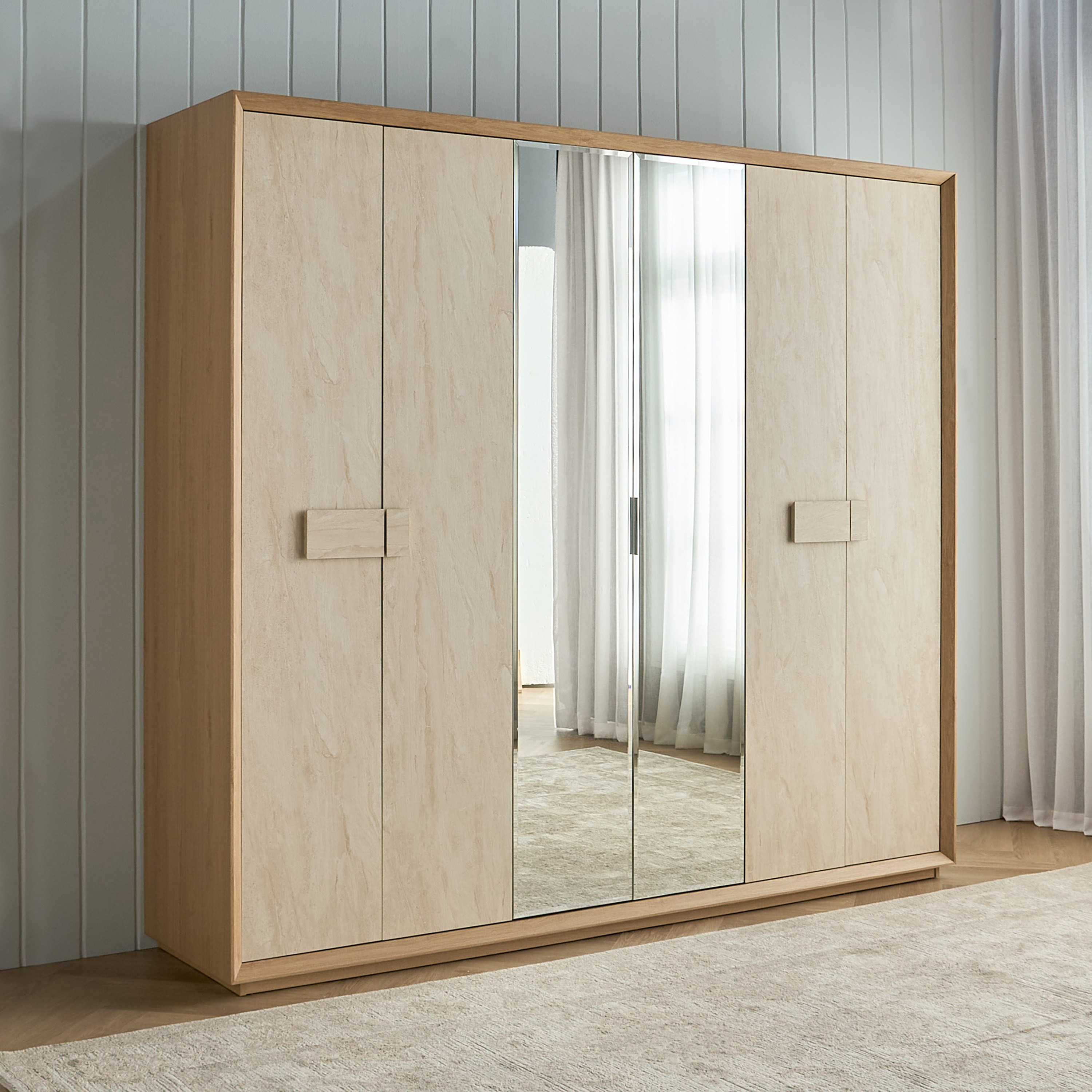 Corbin 6-Door Wardrobe with Drawers