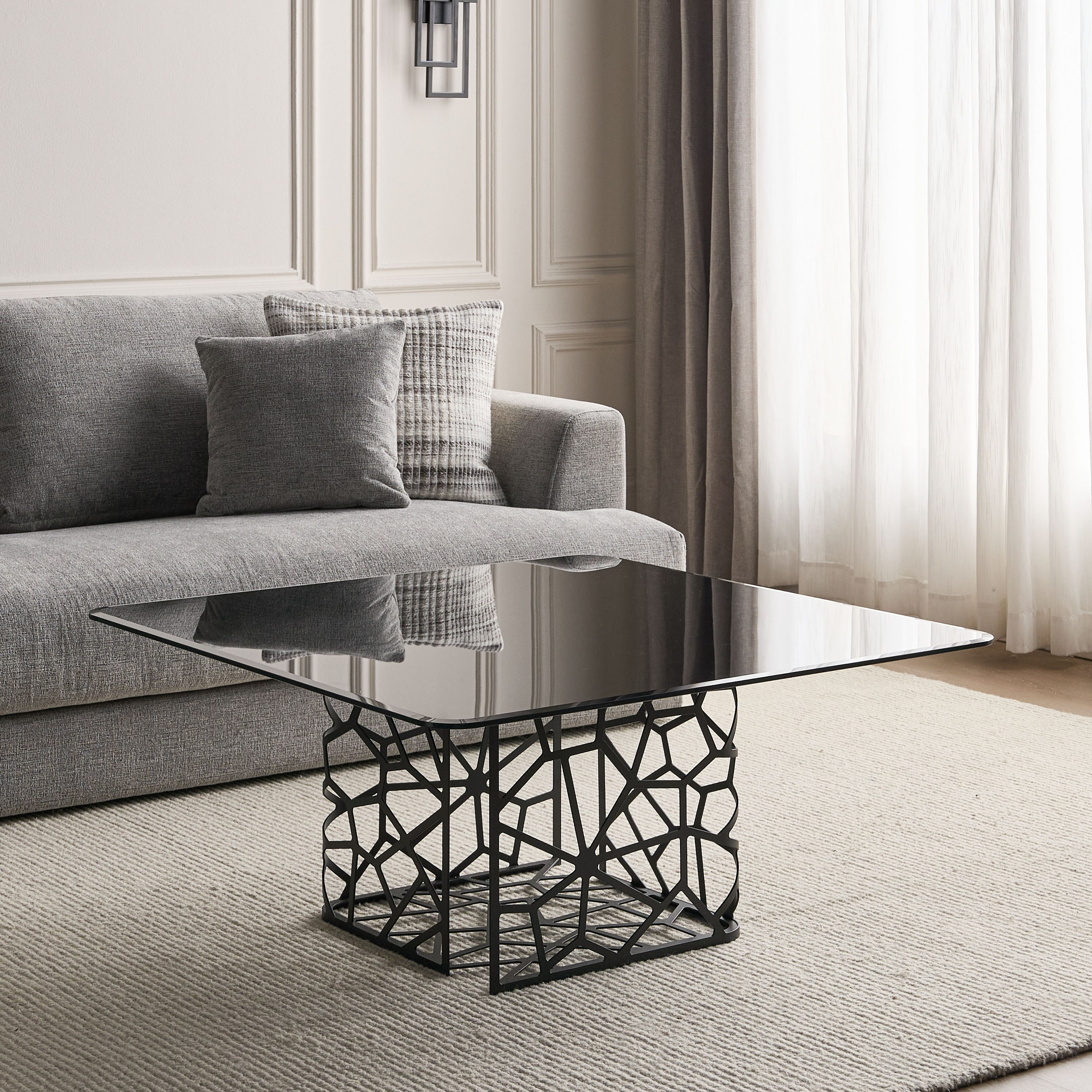Astrid Glass Top Coffee Table