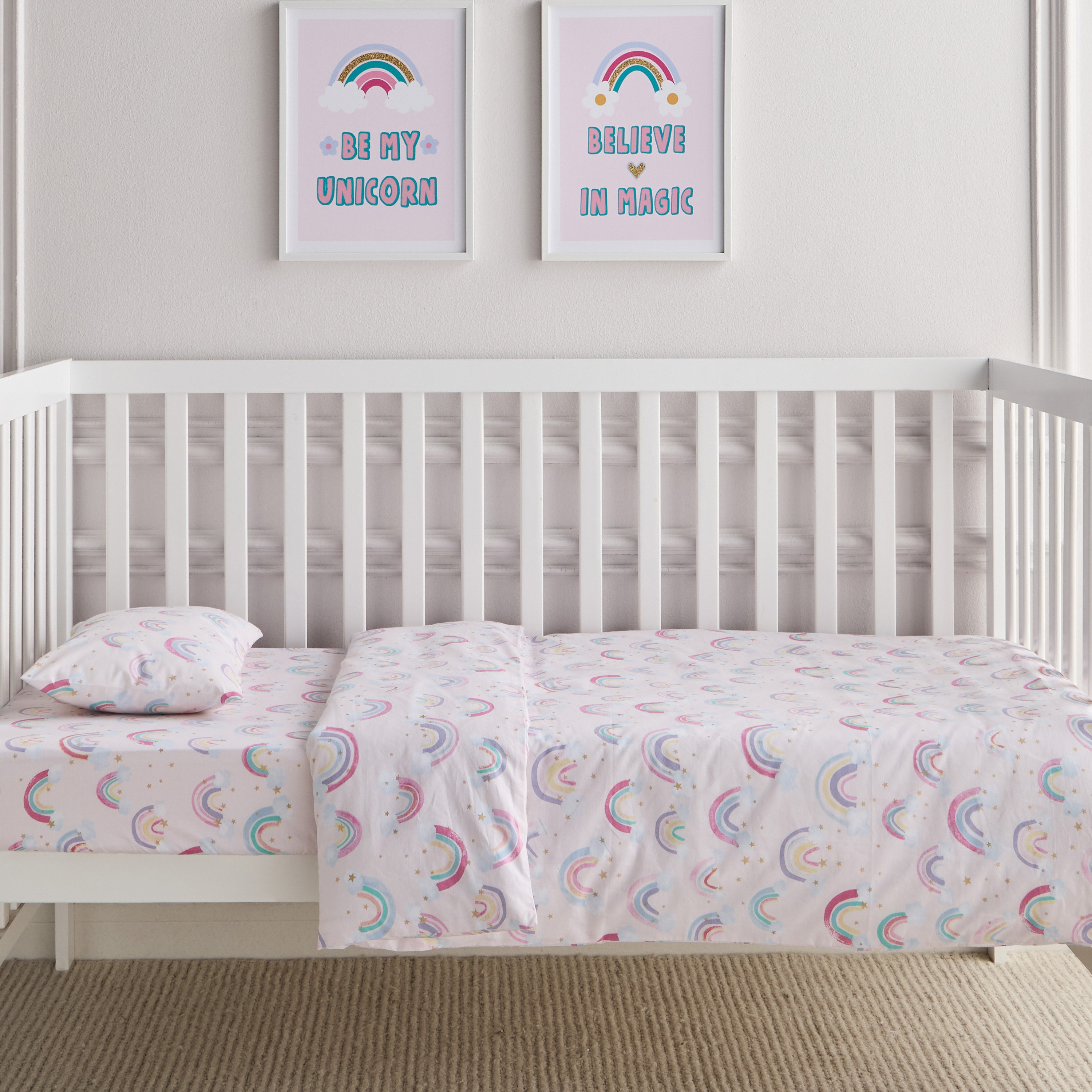 Dreamz Sunshine Cotton 200 Thread Count 2-Piece Toddler Duvet Cover Set - 110x125 cm