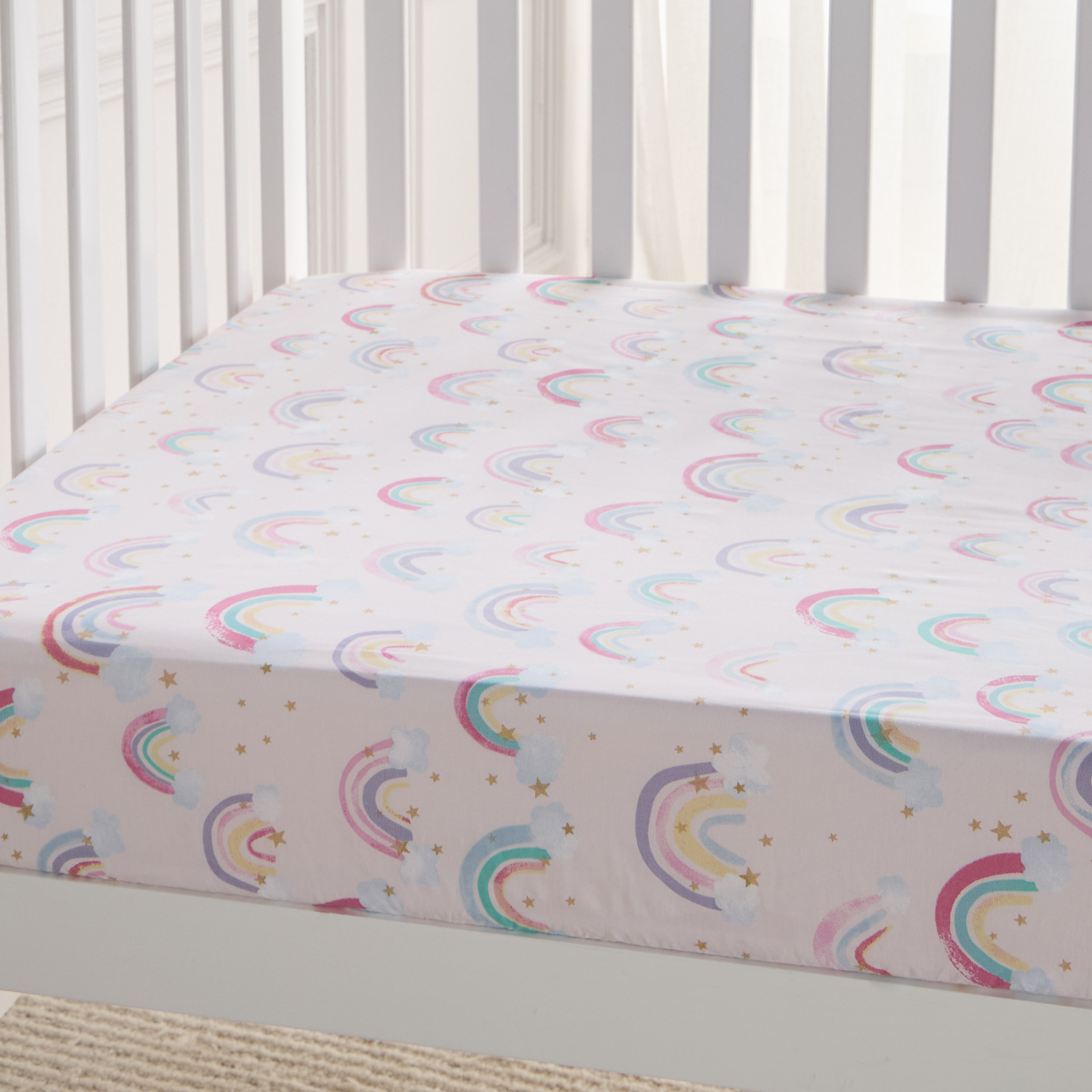 Dreamz Sunshine 200 Thread Count Toddler Fitted Sheet - 70x140+15 cm