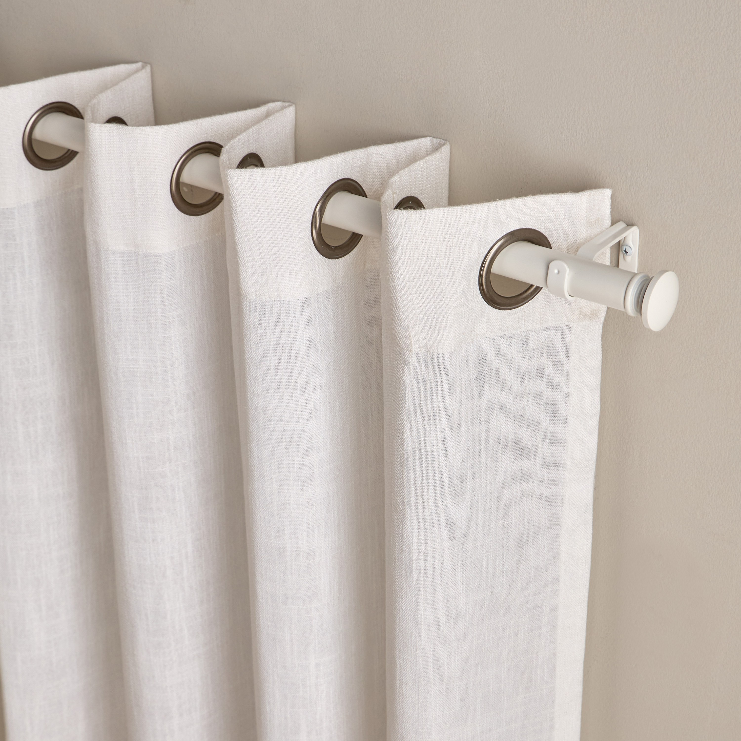 Modern Endcap Extendable Single Curtain Rod - 107-305 cm-household-windows-curtainrodsandaccessories-curtainrods-image-1