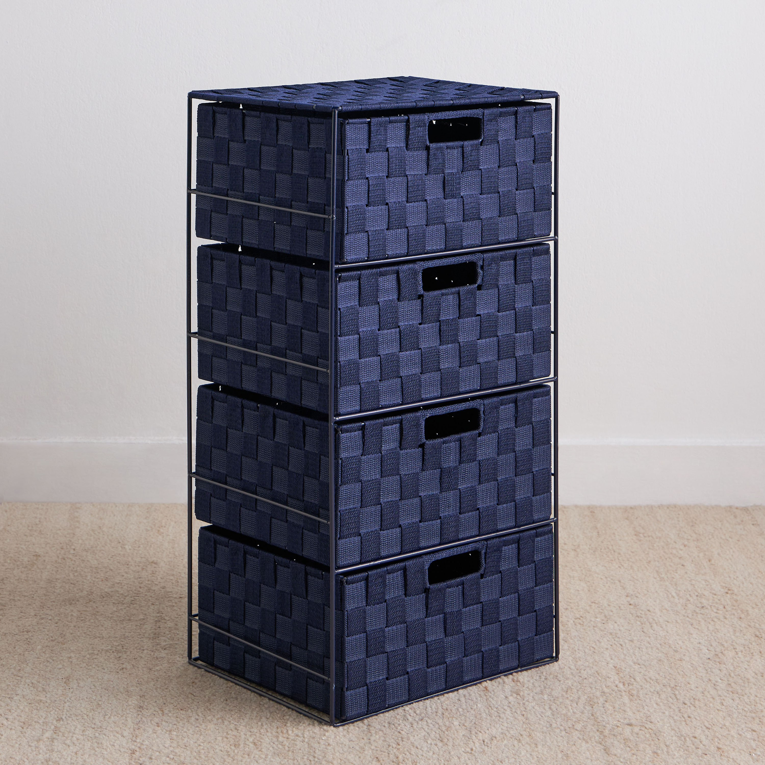 Luke 4-Drawer Storage Tower - 26x33 cm-babyandkids-bathandstorage-storage-plasticstorage-image-1