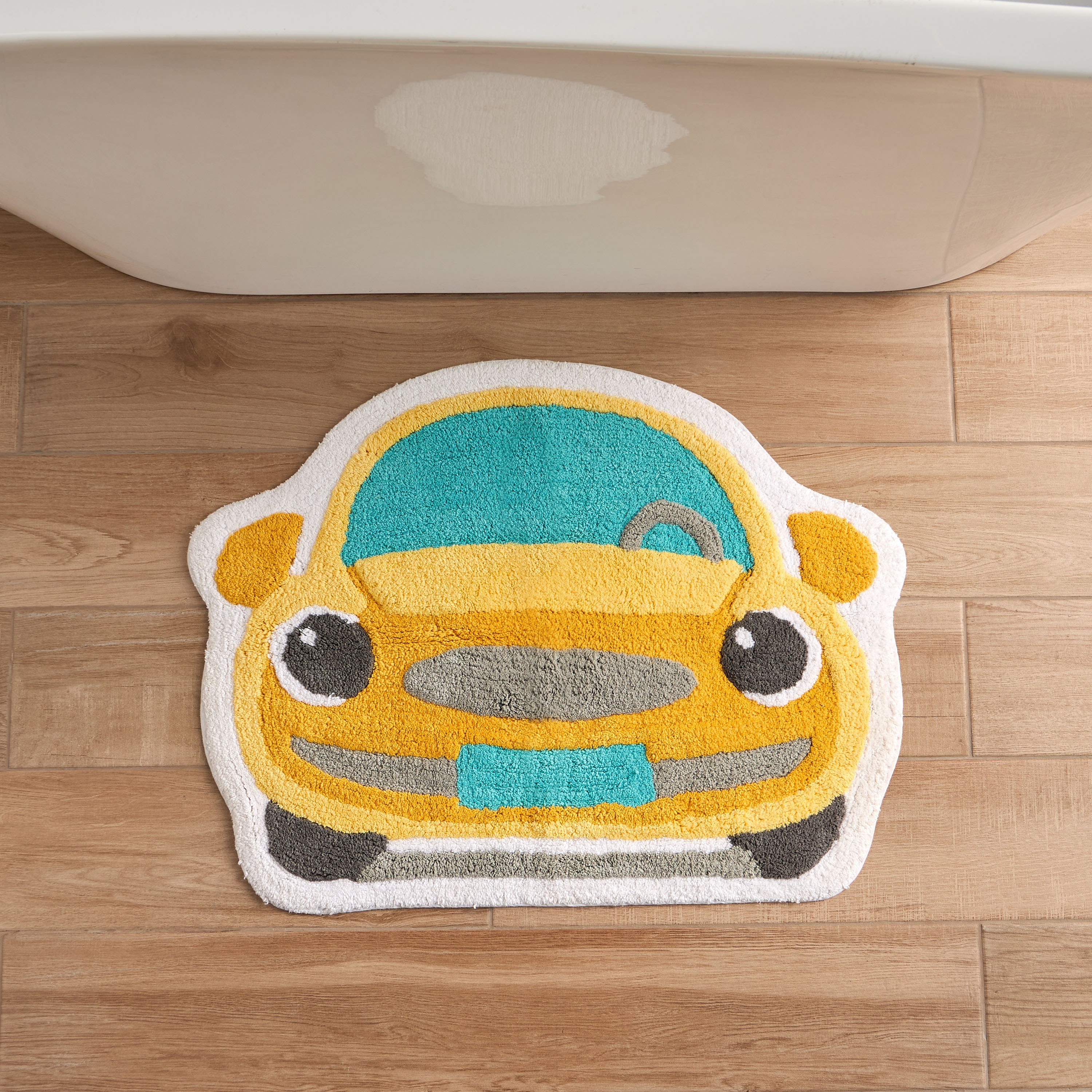 Car Shaped Bath Mat - 50x80 cm-babyandkids-bathandstorage-bath-bathmats-image-1