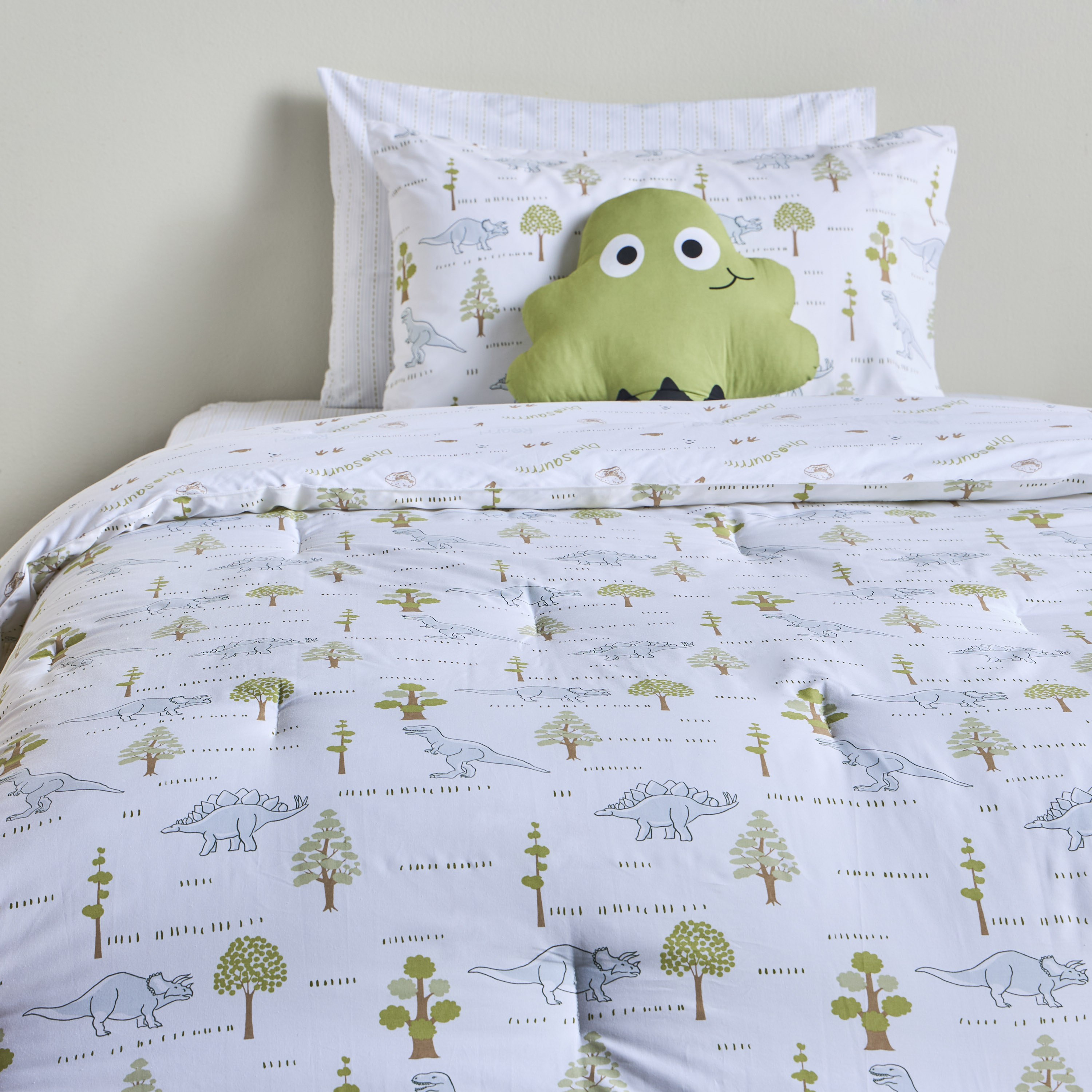 Steve Cotton Printed 200 Thread Count 5-Piece Single Reversible Comforter and Sheet Set - 135x220 cm-babyandkids-beddingandwindows-bedding-comforters-image-2