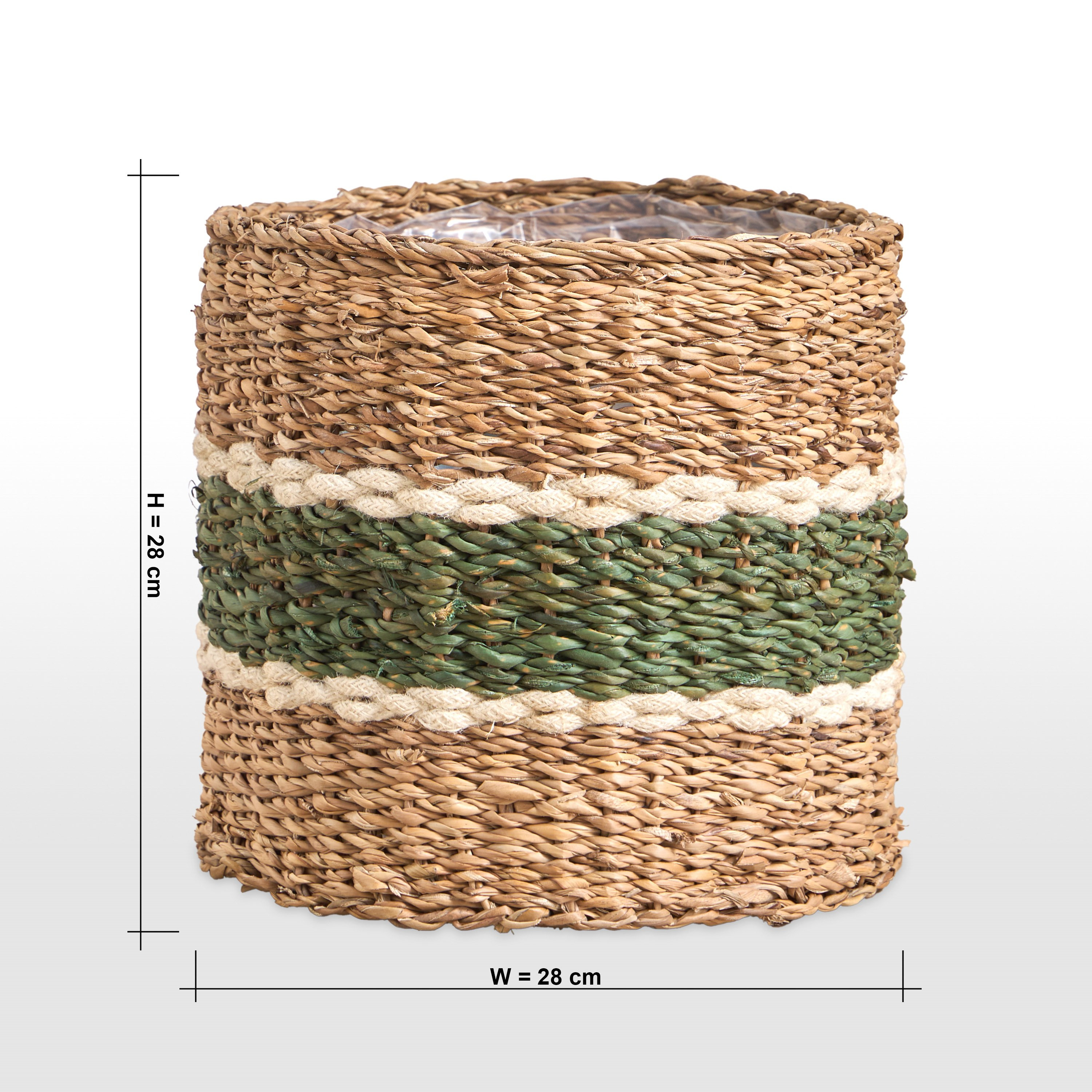 Migo Mia Seagrass and Jute Planter - 28 cm-household-gardenandoutdoor-potsandplanters-planters-image-5