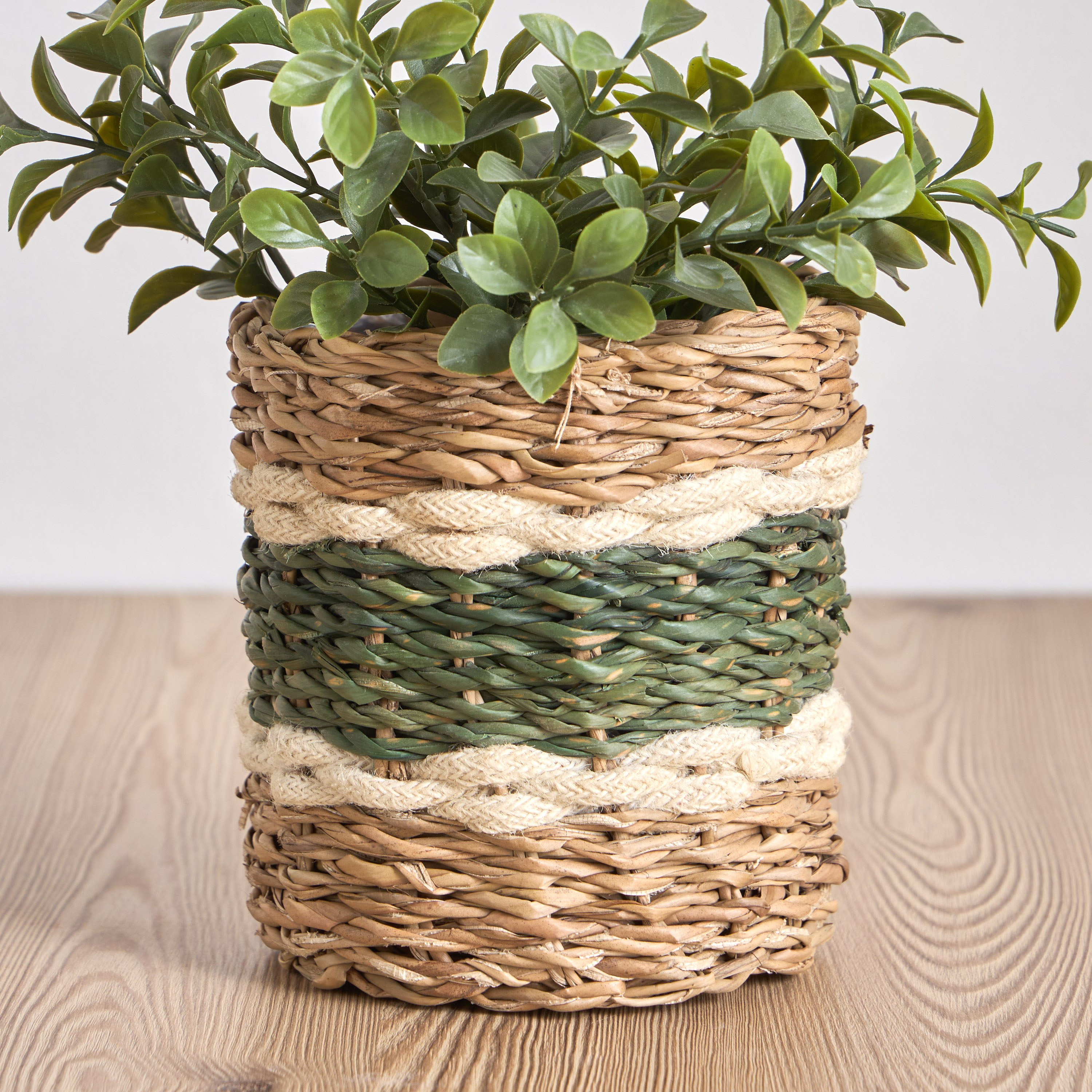 Migo Mia Seagrass and Jute Planter - 15 cm-household-gardenandoutdoor-potsandplanters-planters-image-1