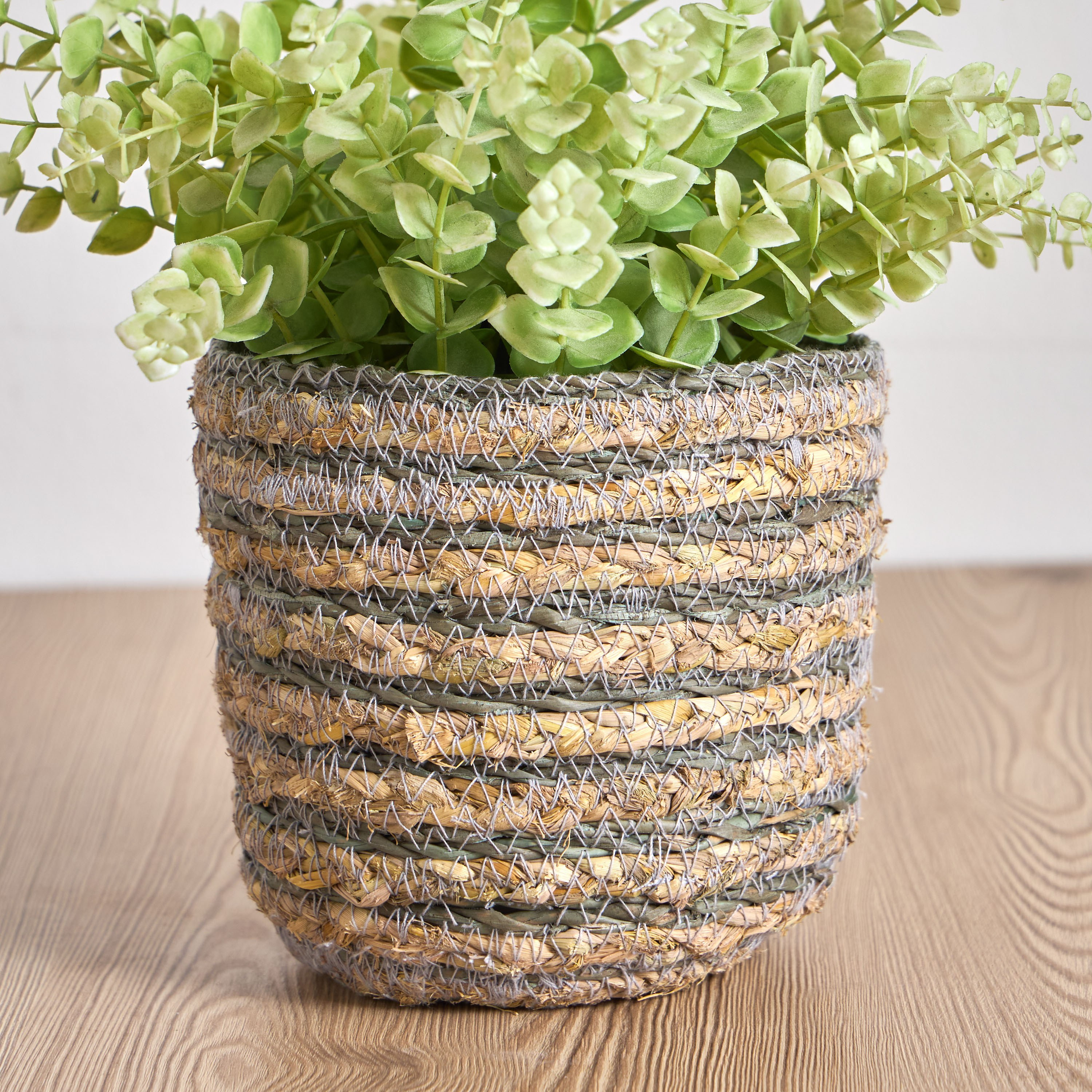 Caresto Seagrass and Straw Planter - 15 cm-household-gardenandoutdoor-potsandplanters-planters-image-1