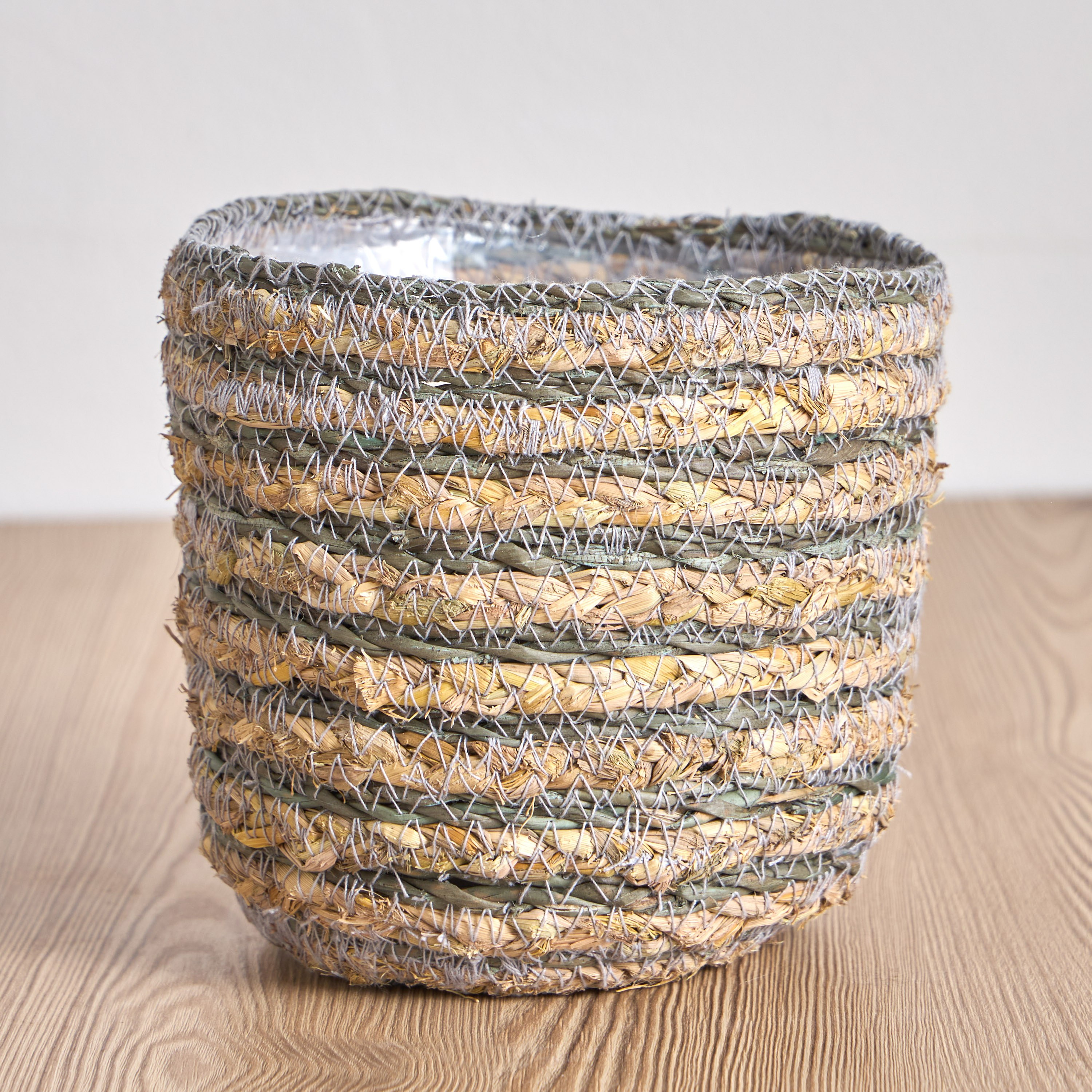 Caresto Seagrass and Straw Planter - 15 cm-household-gardenandoutdoor-potsandplanters-planters-image-2