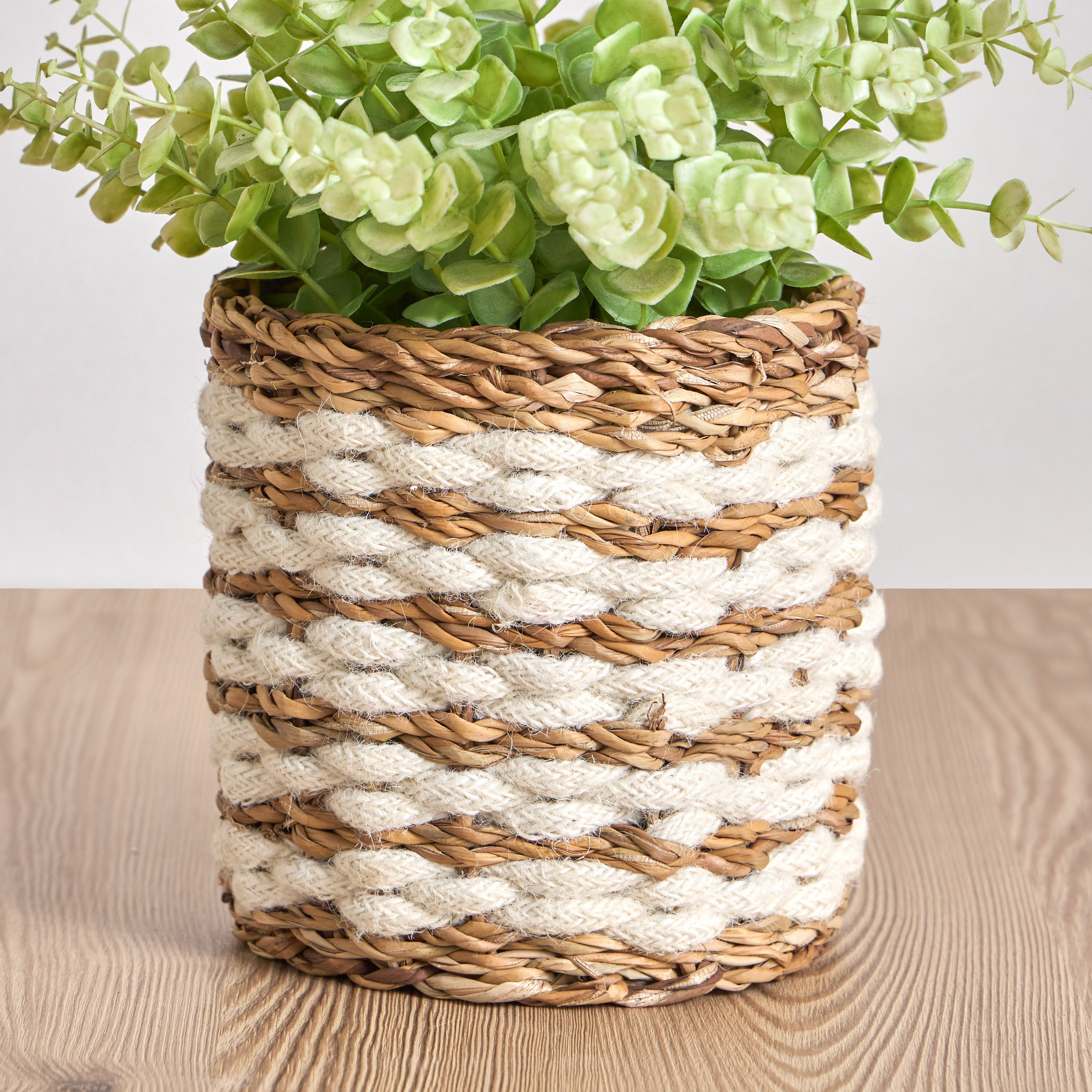 Migo Mia Seagrass and Jute Planter - 15 cm-household-gardenandoutdoor-potsandplanters-planters-image-1