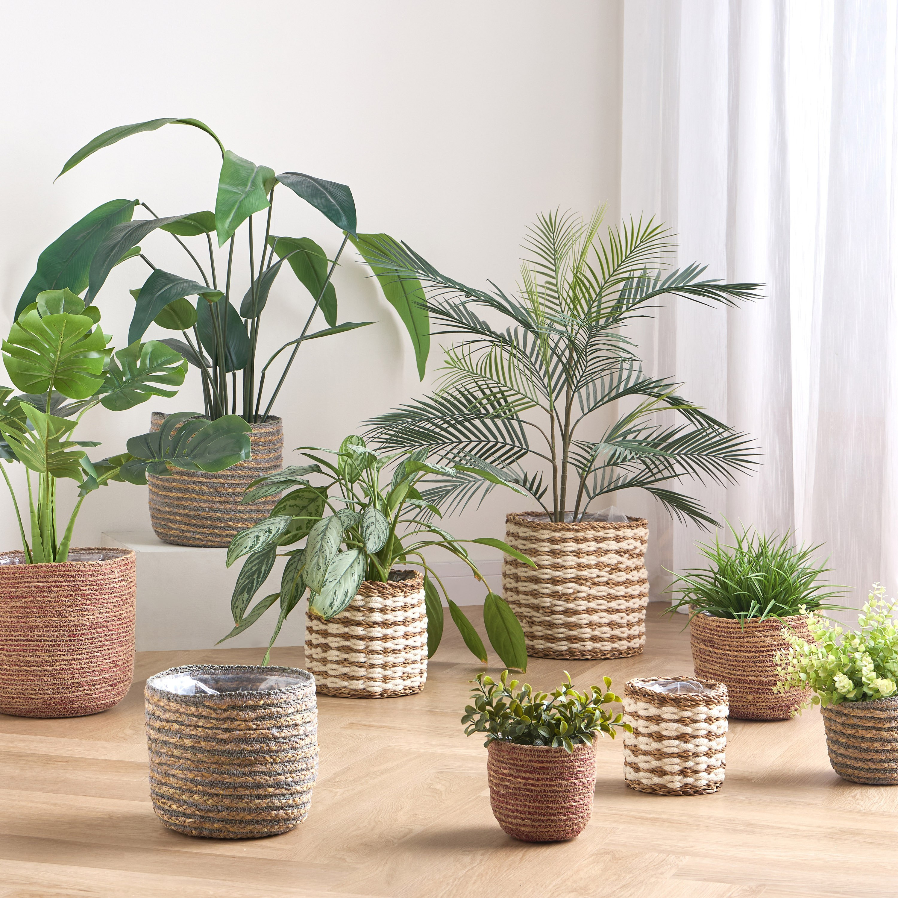 Caresto Seagrass Planter - 28 cm-household-gardenandoutdoor-potsandplanters-planters-image-4