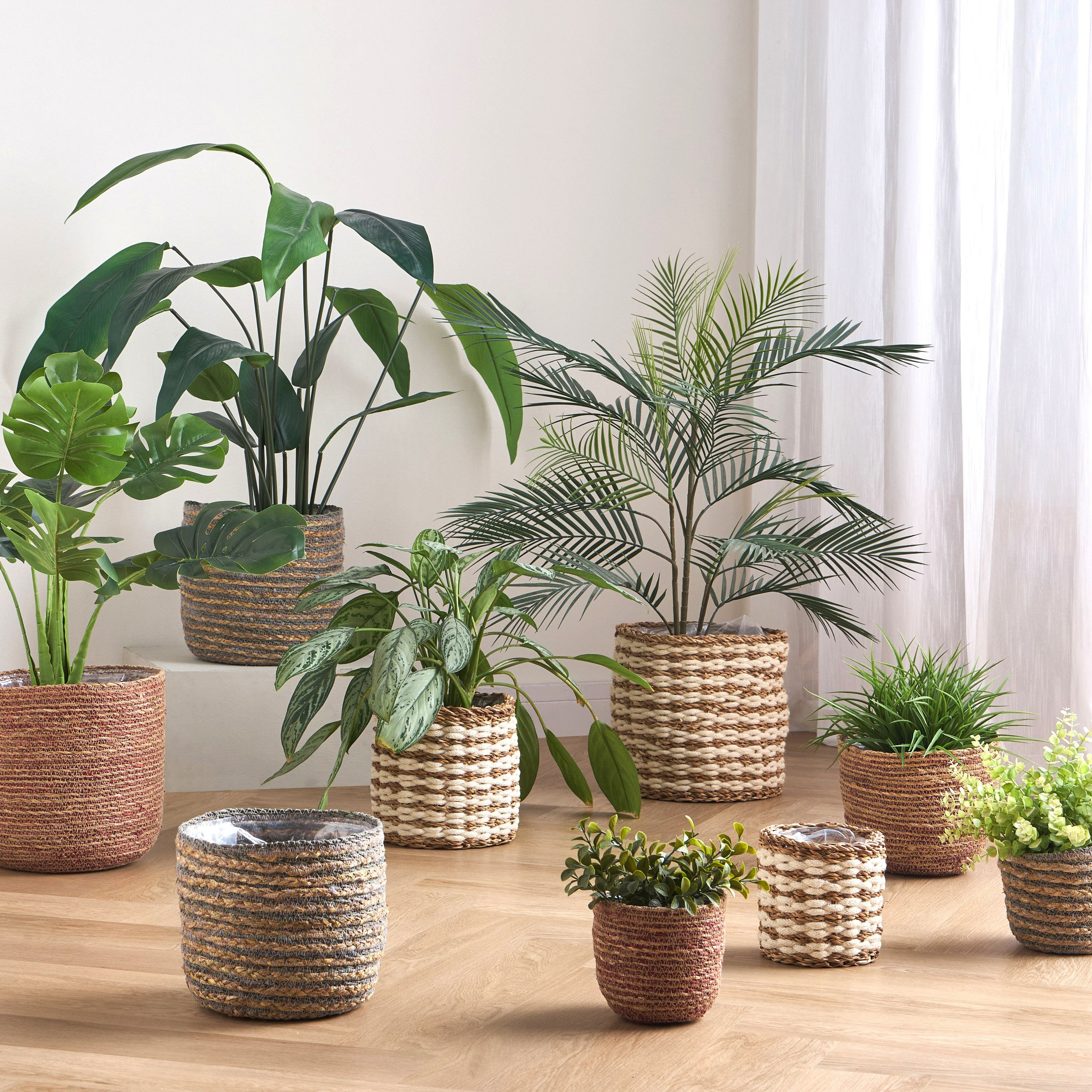 Caresto Seagrass Planter - 22 cm-household-gardenandoutdoor-potsandplanters-planters-image-4