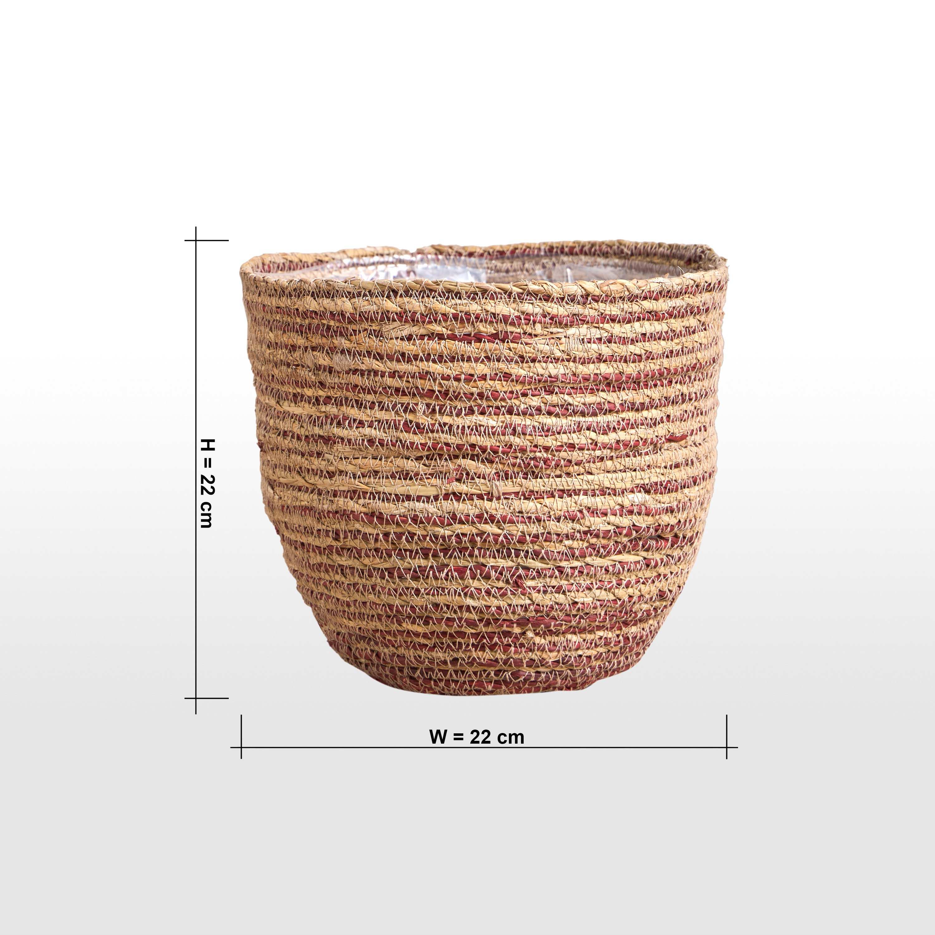 Caresto Seagrass Planter - 22 cm-household-gardenandoutdoor-potsandplanters-planters-image-5