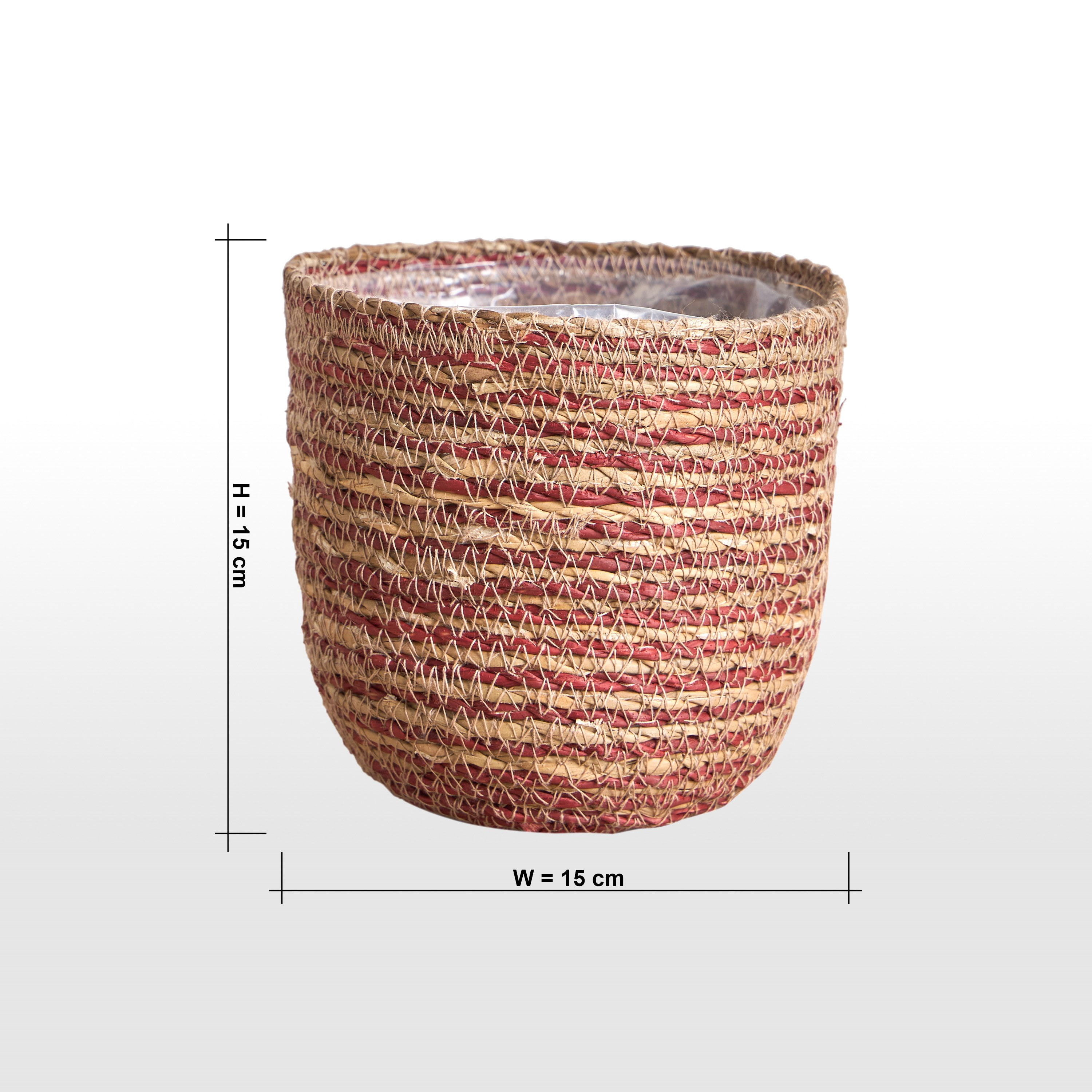 Caresto Seagrass Planter - 15 cm-household-gardenandoutdoor-potsandplanters-planters-image-5