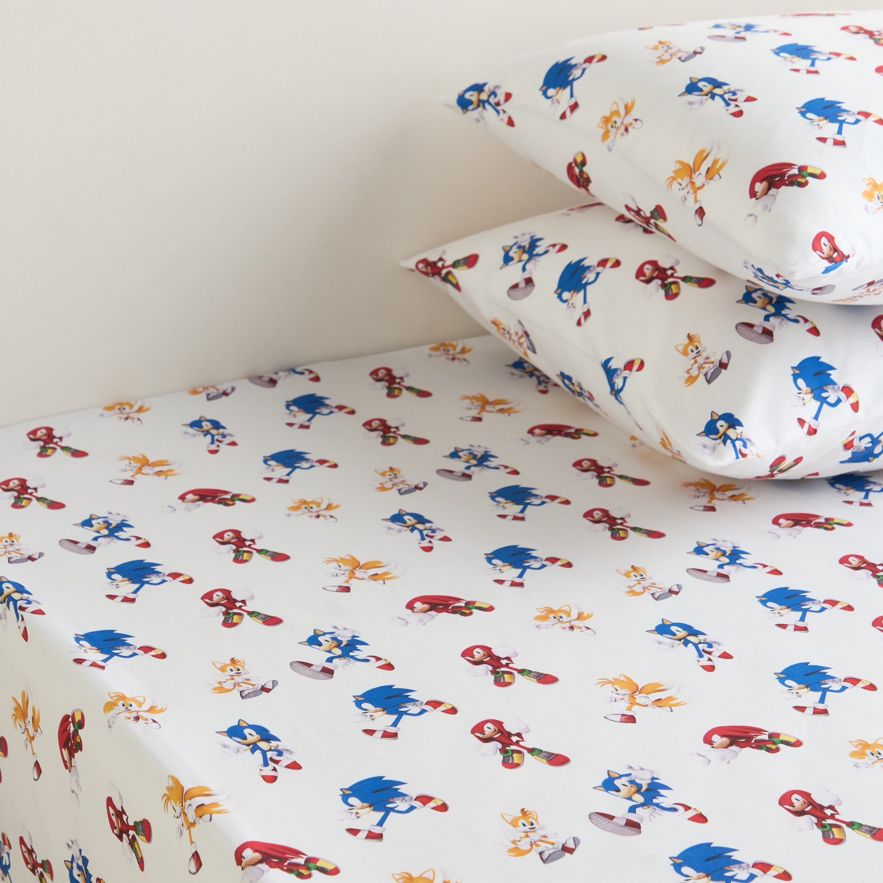 شرشف مطاطي فردي قطن - سونيك ليتس جو - 120x200 سم-babyandkids-beddingandwindows-bedding-fittedandflatsheets-image-3