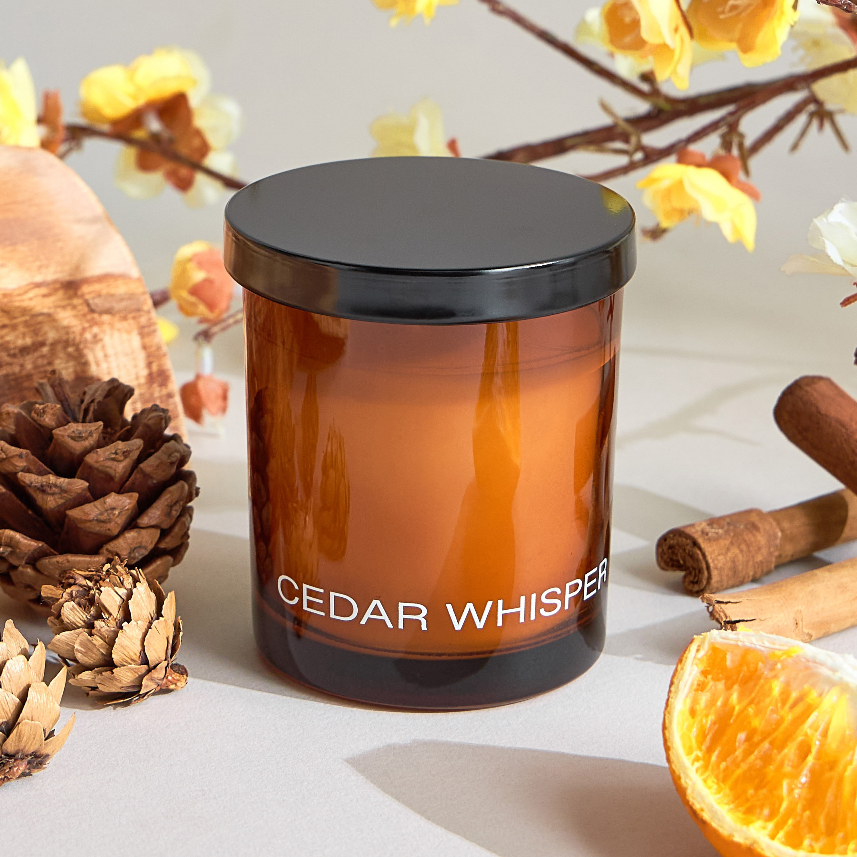 Verdure ID Cedar Whisper Jar Candle - 130 gm-household-homefragrance-candles-image-1
