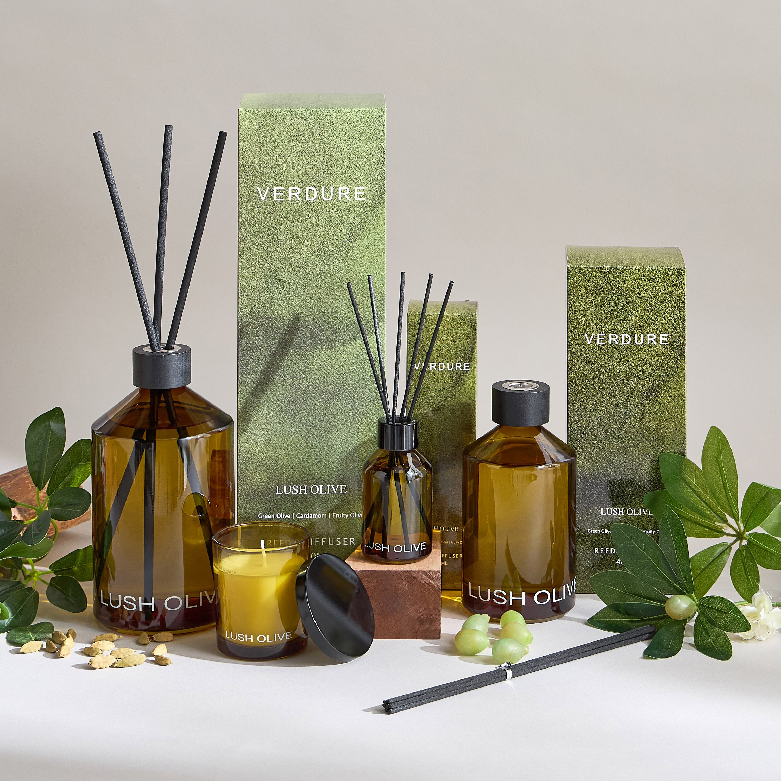 Verdure ID Lush Olive Jar Candle - 130 gm-household-homefragrance-candles-image-3