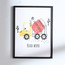 Bob Road Work Truck Framed Canvas Wall Art - 30x40x1.8 cm-kids-decorandlighting-decor-wallart-image-1