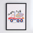 Bob Constrcution Truck Framed Canvas Wall Art - 30x40 cm-kids-decorandlighting-decor-wallart-image-1