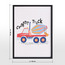 Bob Constrcution Truck Framed Canvas Wall Art - 30x40 cm-kids-decorandlighting-decor-wallart-image-4