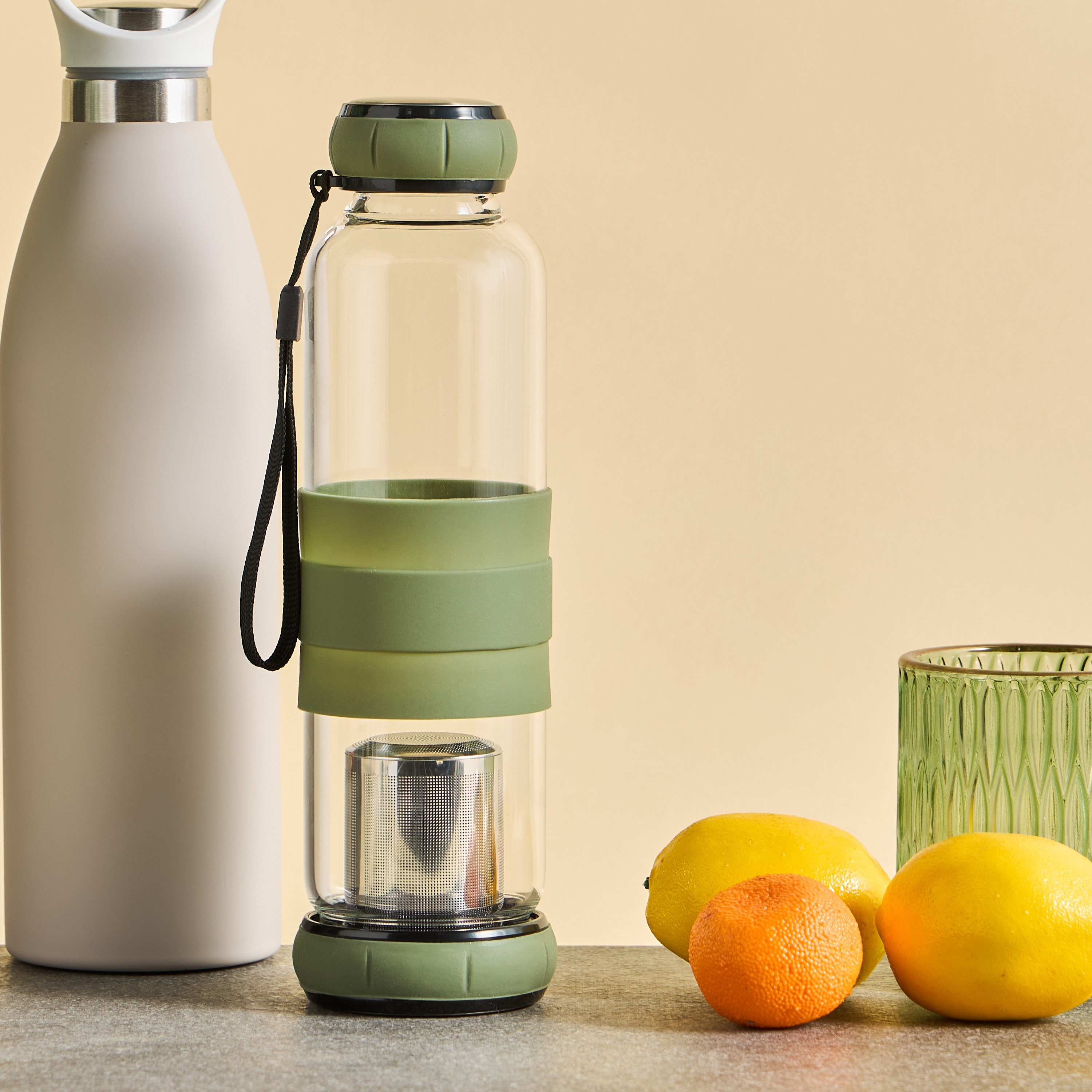 Clori Green Tea with a Infuser - 550 ml-household-dining-drinkserveware-bottles-image-3
