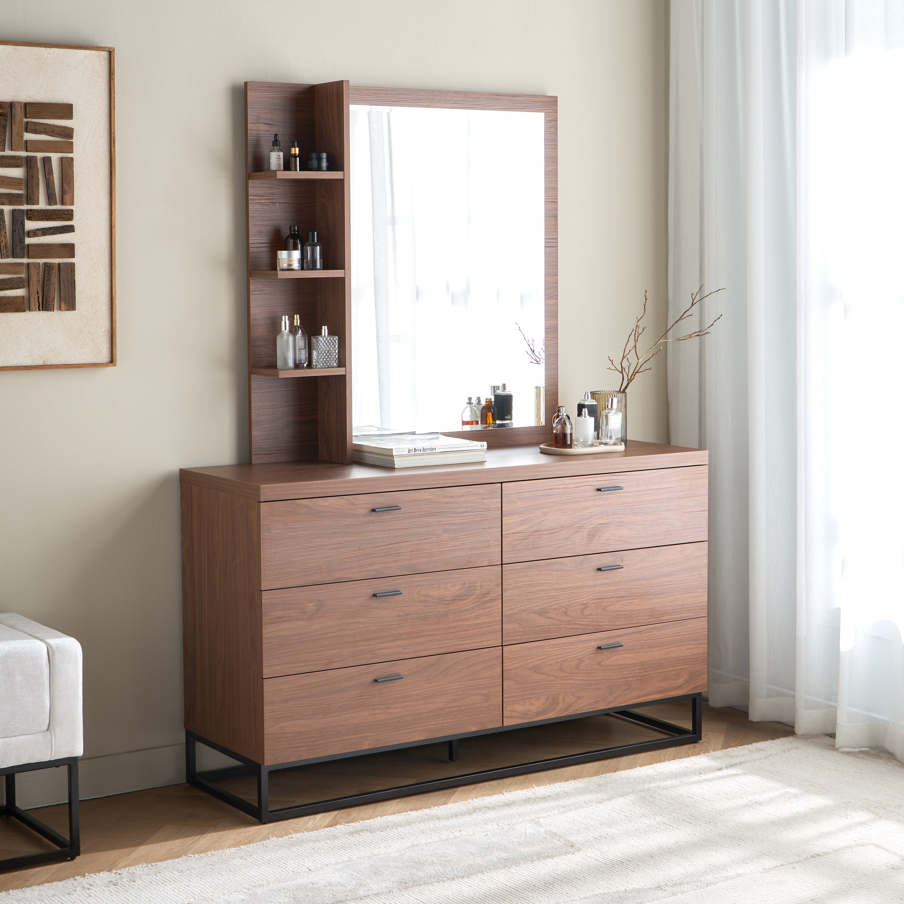 Countryside 6-Drawer Dresser with Mirror-furniture-bedroom-dressersandmirrors-image-1