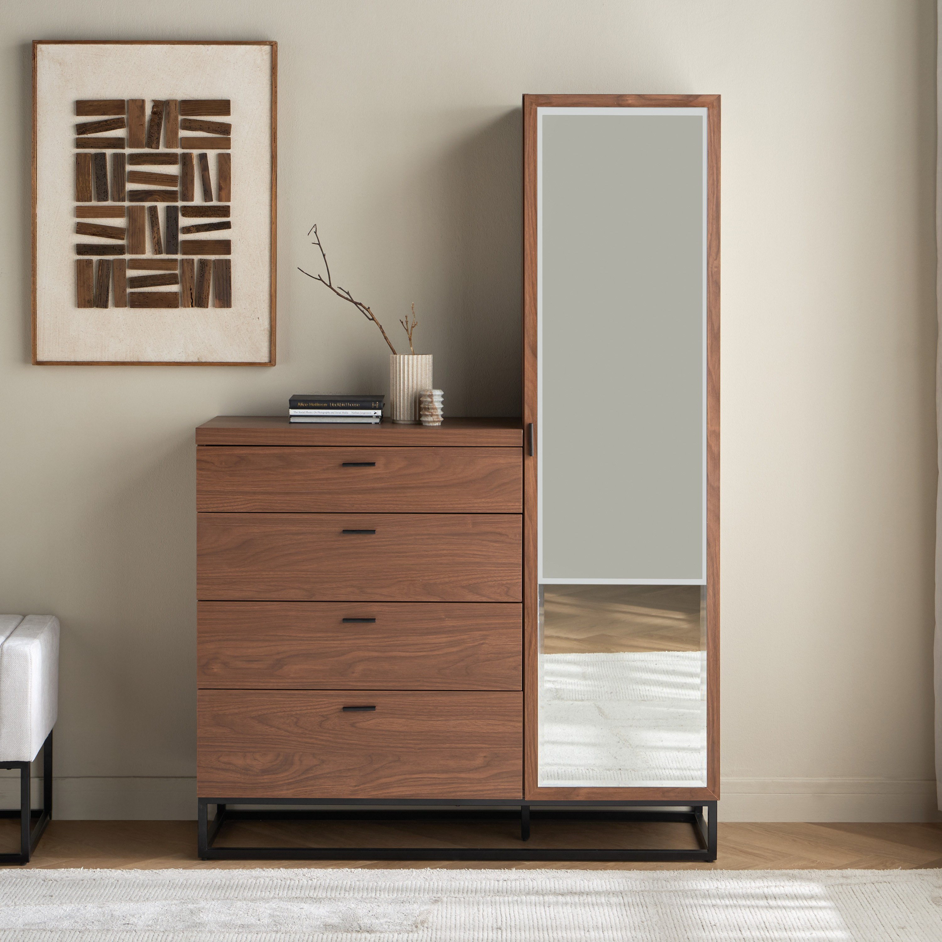 Countryside 4-Drawer Dresser with Mirror-furniture-bedroom-dressersandmirrors-image-2