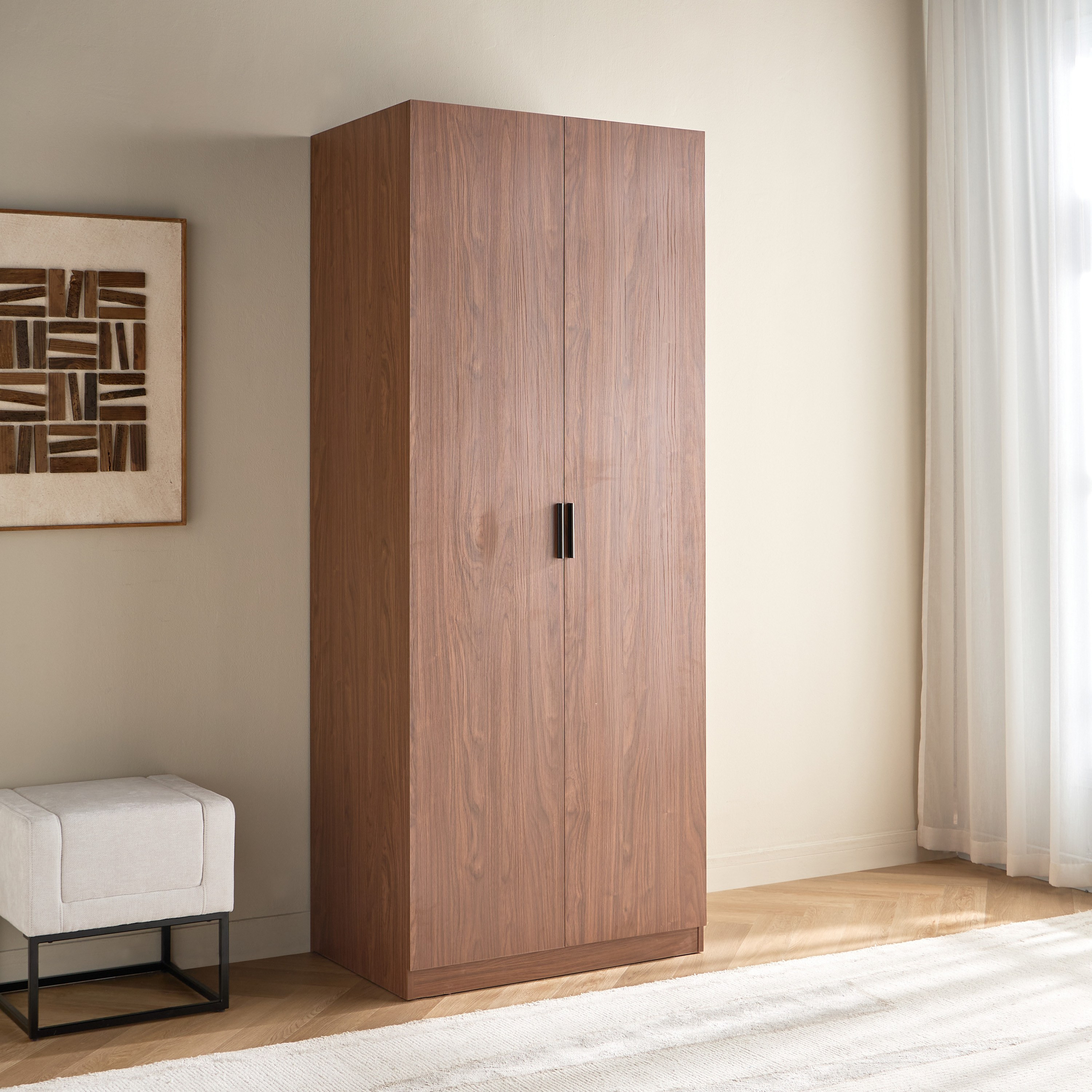 Countryside 2-Door Wardrobe with Drawer-furniture-bedroom-wardrobes-image-1