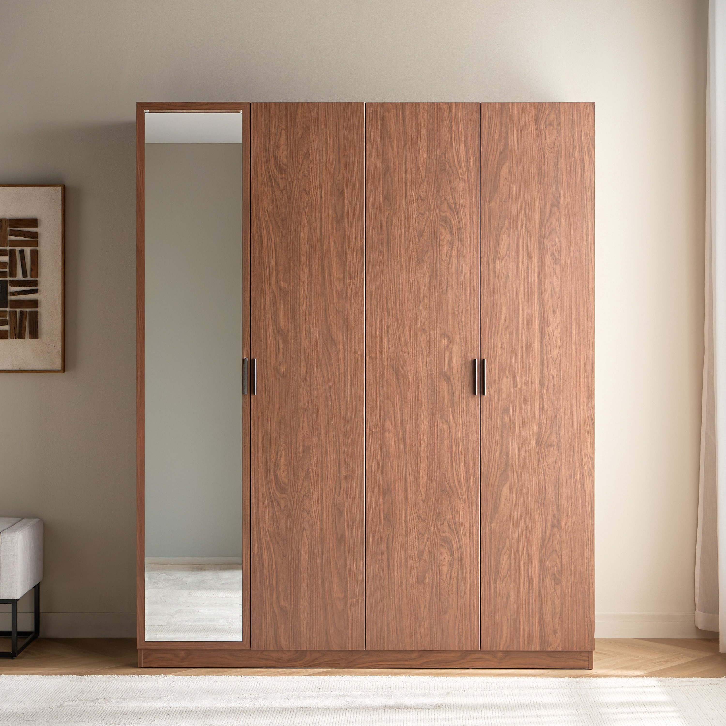 Countryside 4-Door Wardrobe with Drawer-furniture-bedroom-wardrobes-image-2