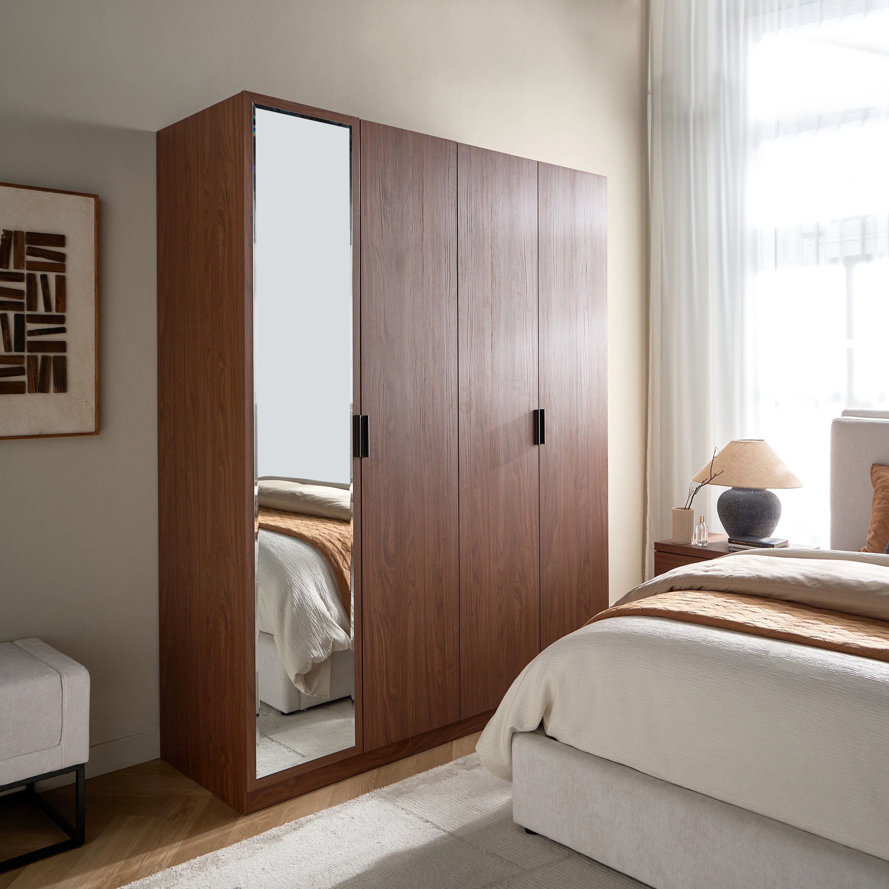 Countryside 4-Door Wardrobe with Drawer-furniture-bedroom-wardrobes-image-8