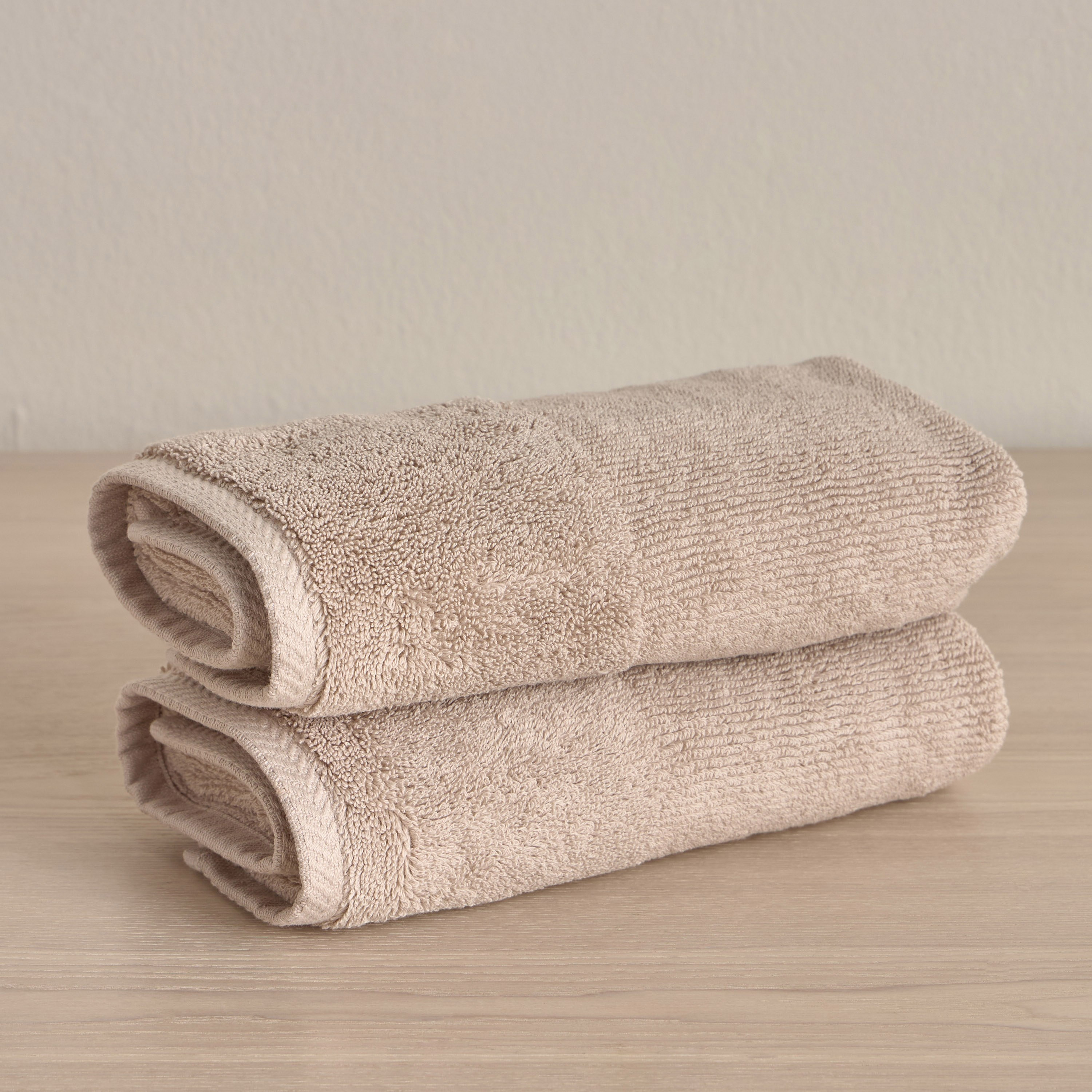 Ribbed 2-Piece 600 GSM Turkish Cotton Hand Towel Set - 50x70 cm-household-bathandlaundry-bathlinen-towels-image-1