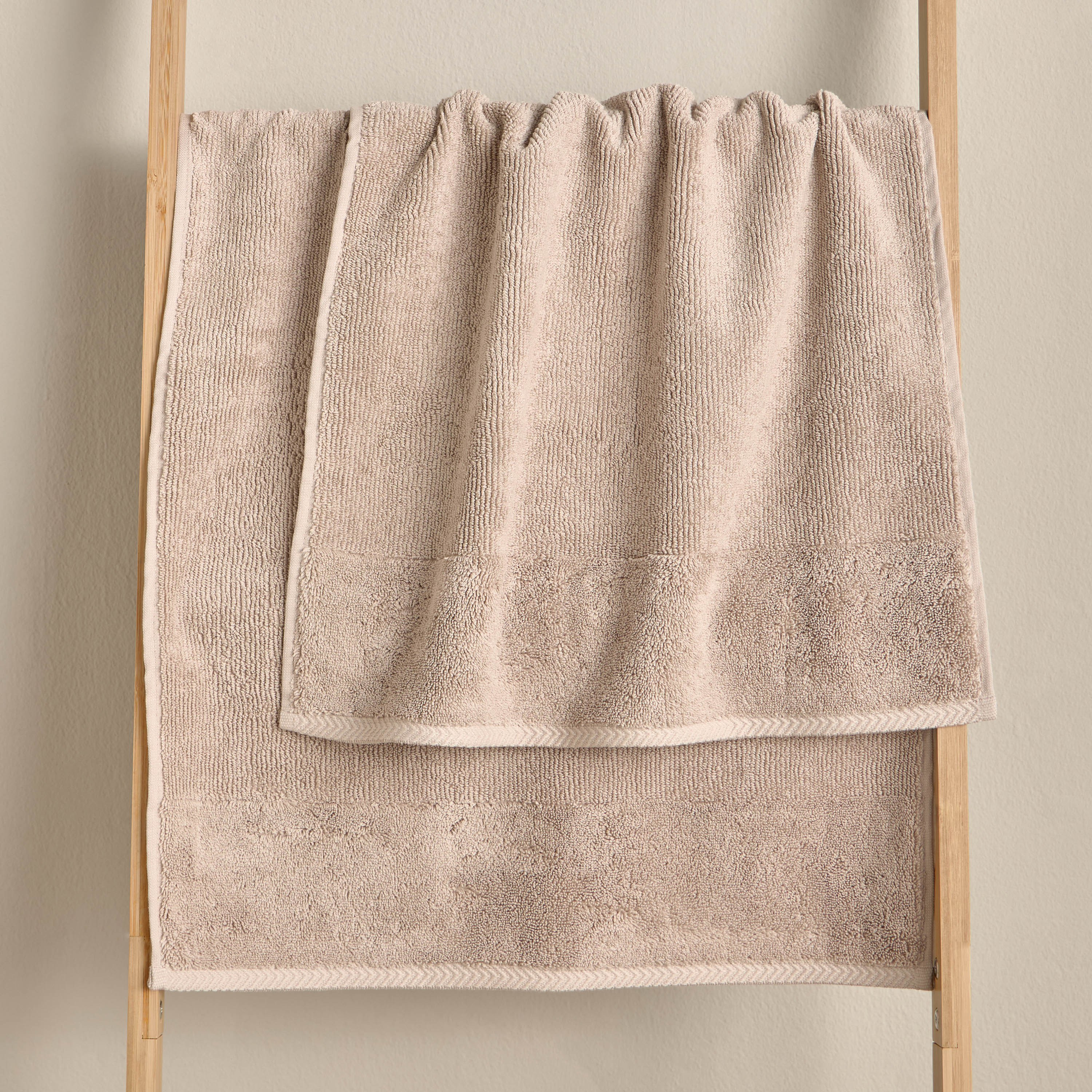 Ribbed 2-Piece 600 GSM Turkish Cotton Hand Towel Set - 50x70 cm-household-bathandlaundry-bathlinen-towels-image-2