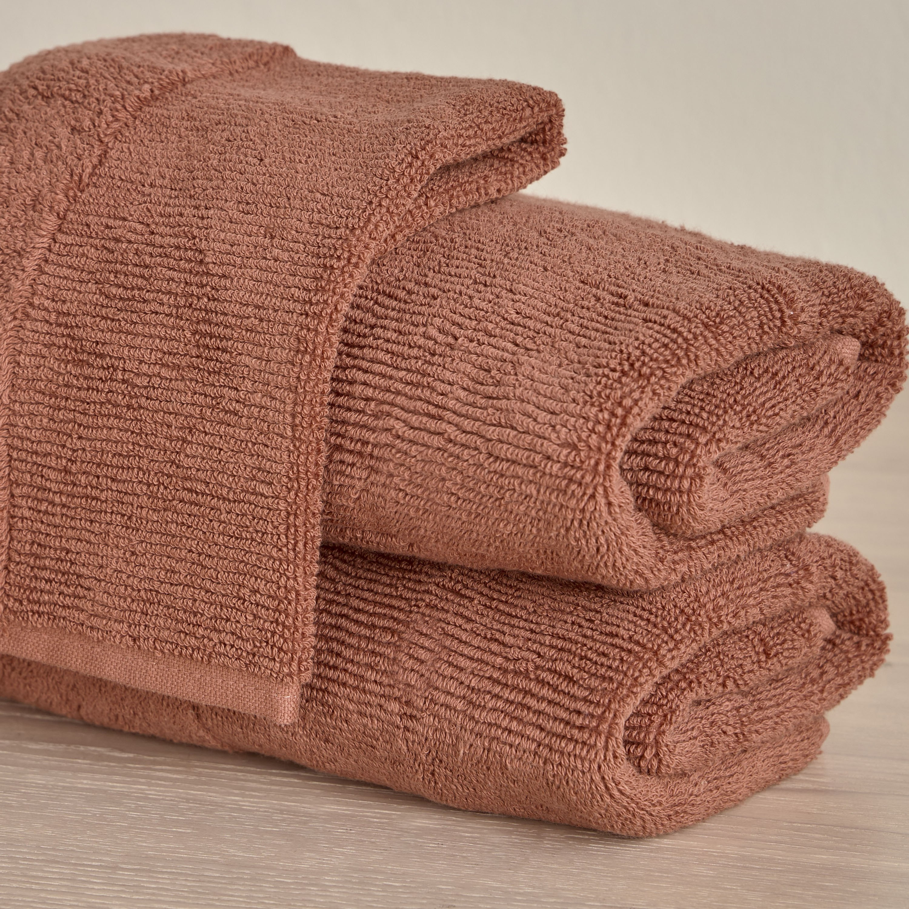 Ribbed 2-Piece 600 GSM Turkish Cotton Hand Towel Set - 50x70 cm-household-bathandlaundry-bathlinen-towels-image-3