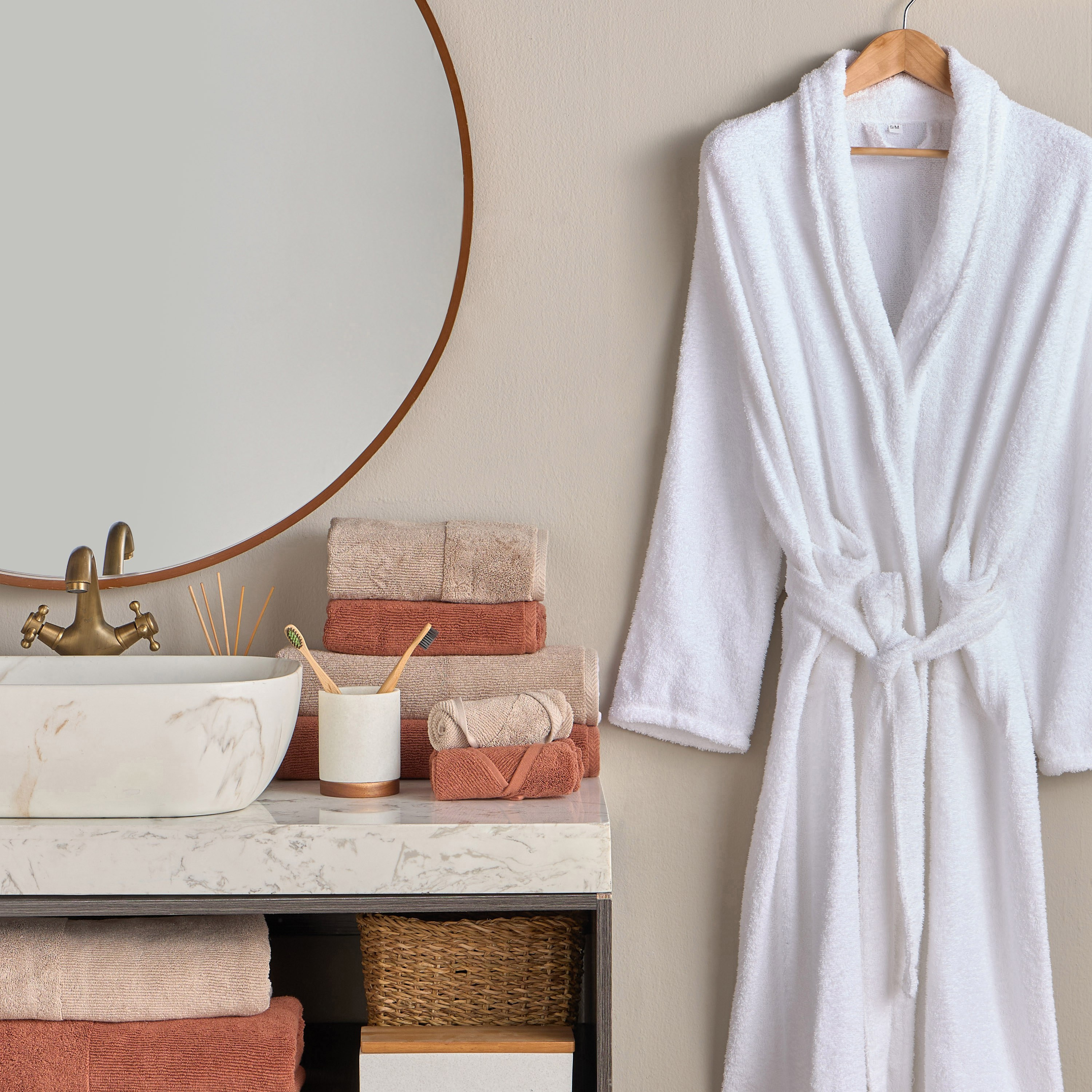 Ribbed 2-Piece 600 GSM Turkish Cotton Hand Towel Set - 50x70 cm-household-bathandlaundry-bathlinen-towels-image-8