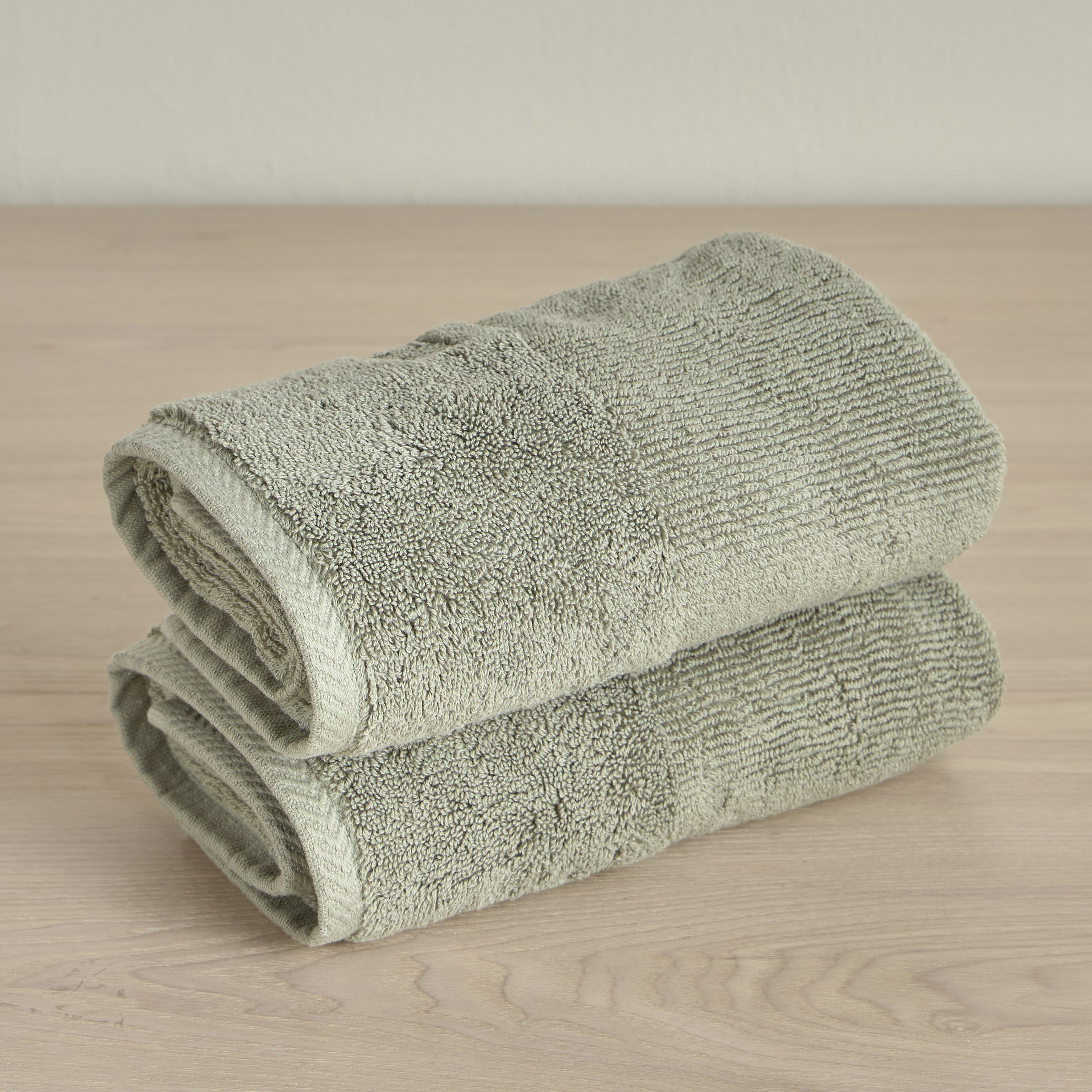 Ribbed 2-Piece 600 GSM Turkish Cotton Hand Towel Set - 50x70 cm-household-bathandlaundry-bathlinen-towels-image-1