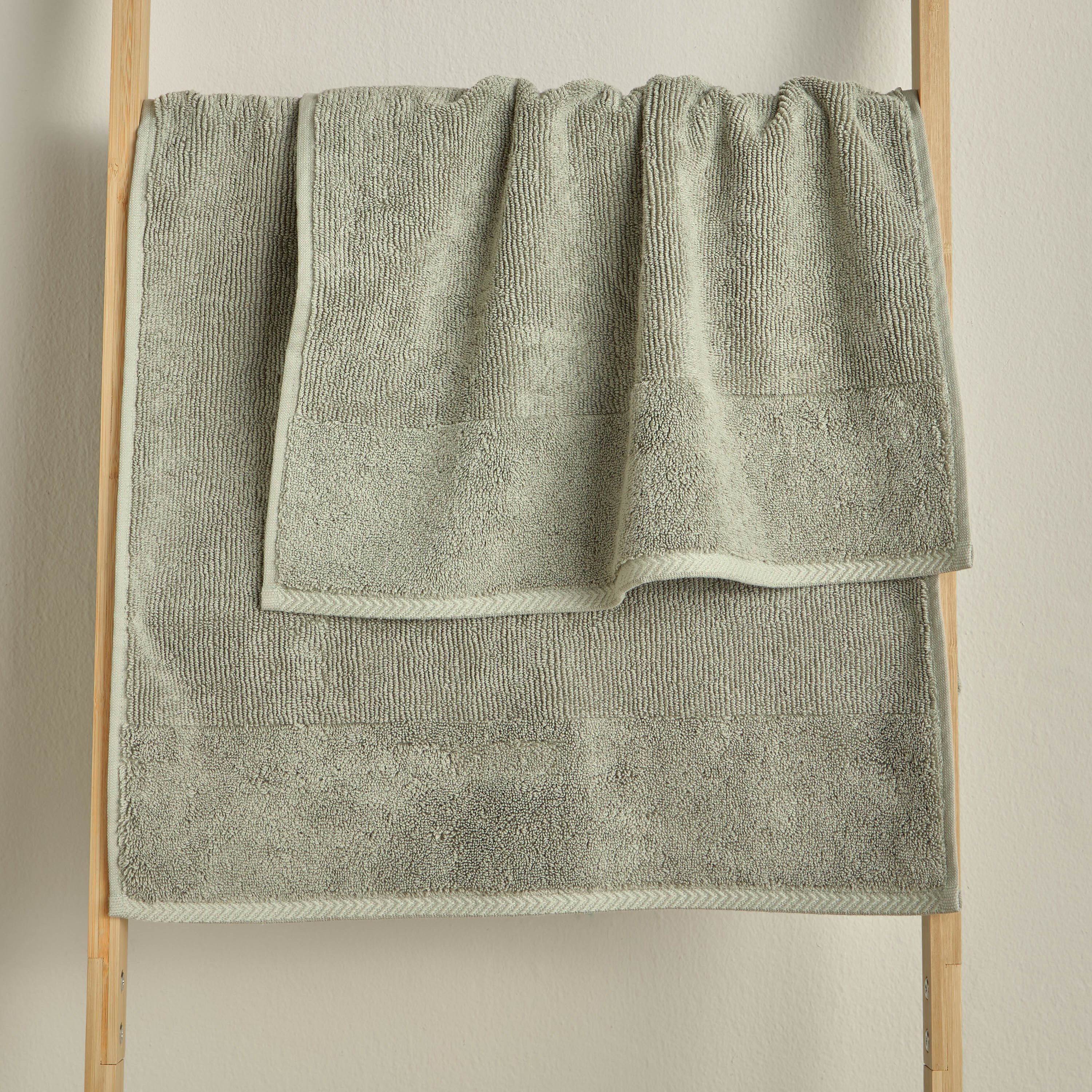 Ribbed 2-Piece 600 GSM Turkish Cotton Hand Towel Set - 50x70 cm-household-bathandlaundry-bathlinen-towels-image-2