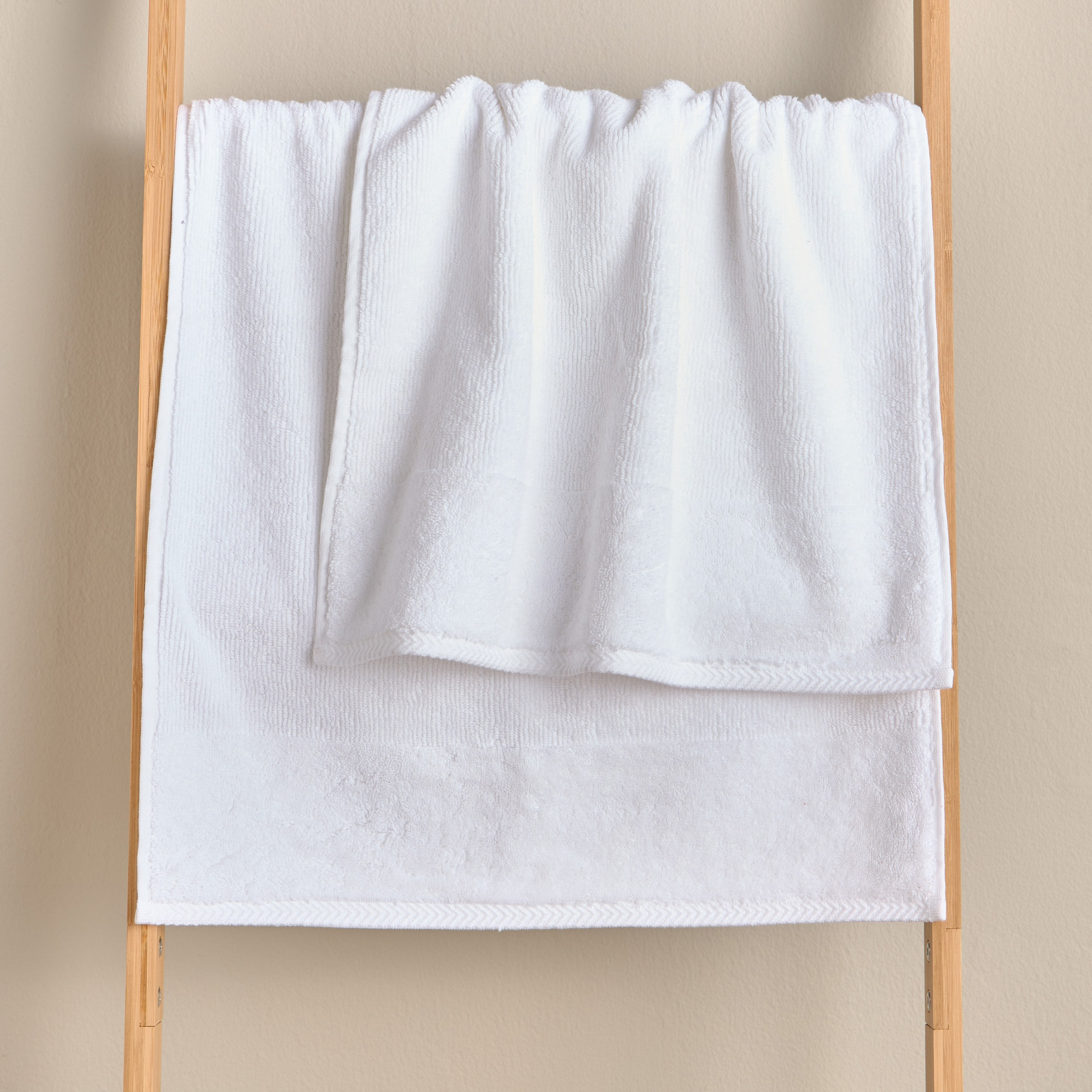 Ribbed 2-Piece 600 GSM Turkish Cotton Hand Towel Set - 50x70 cm-household-bathandlaundry-bathlinen-towels-image-2