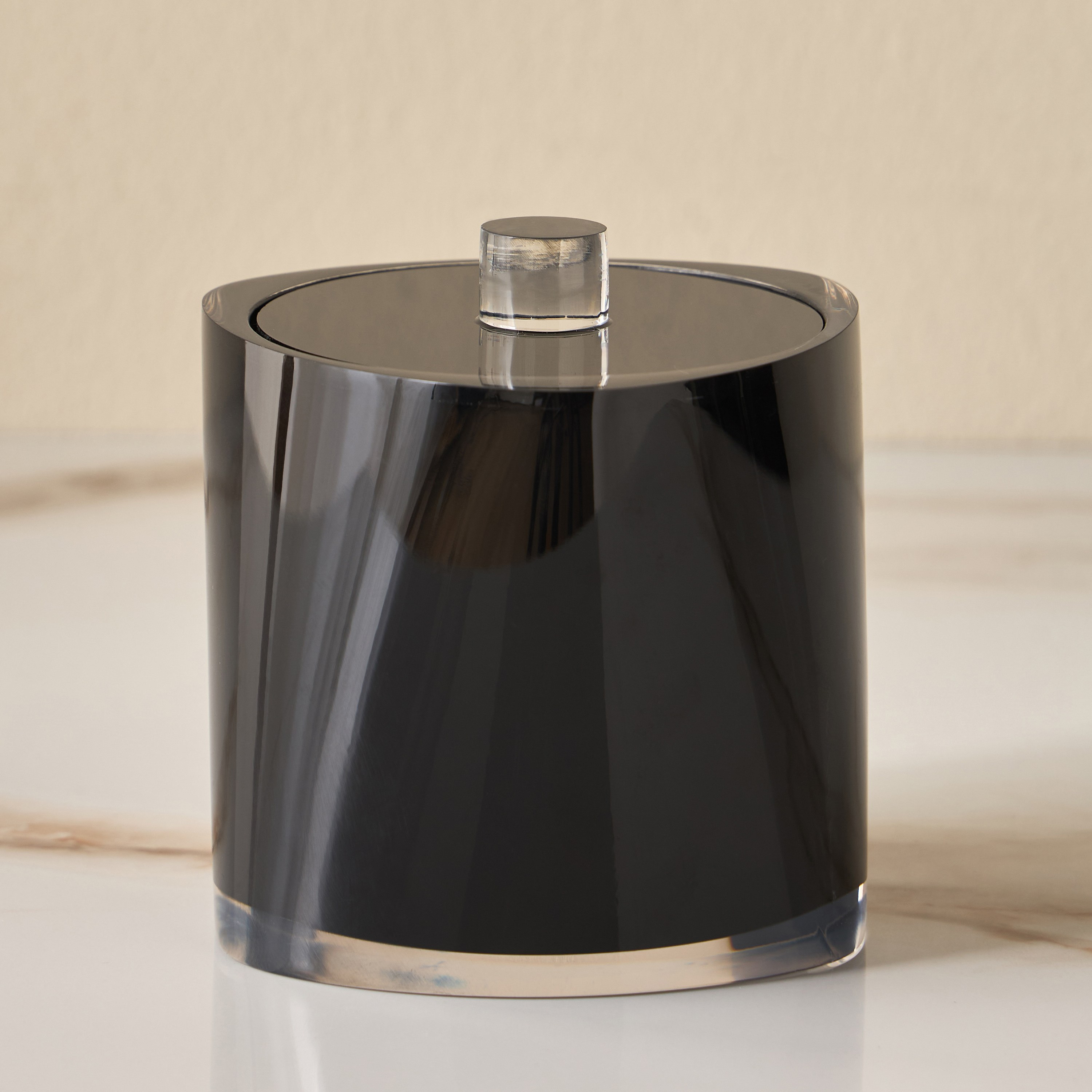 Carbon Cotton Jar-household-bathandlaundry-bathaccessories-tissueboxesandcottonjars-image-1
