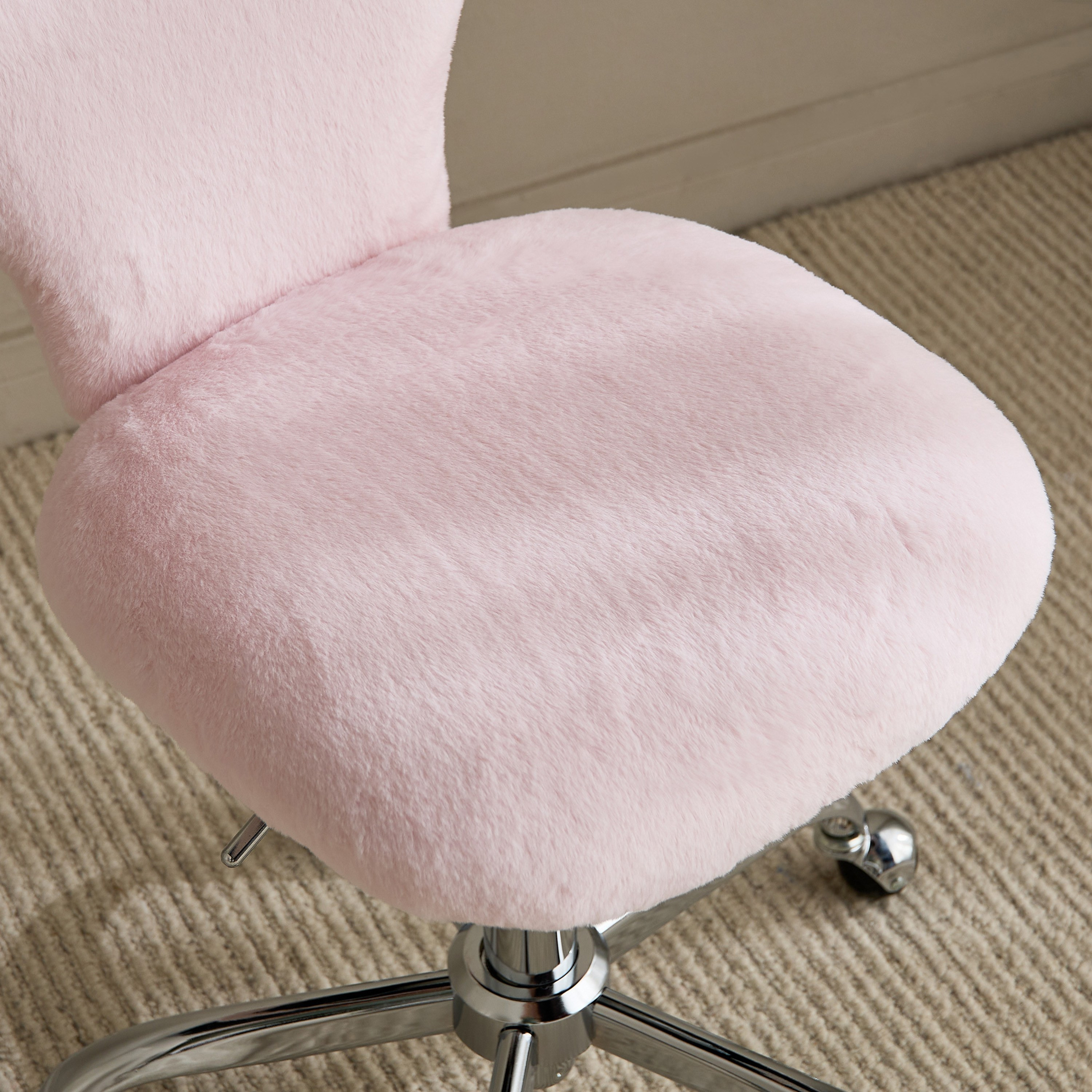 Fara Fur Round Chair-babyandkids-roomfurniture-chairsandstools-image-5