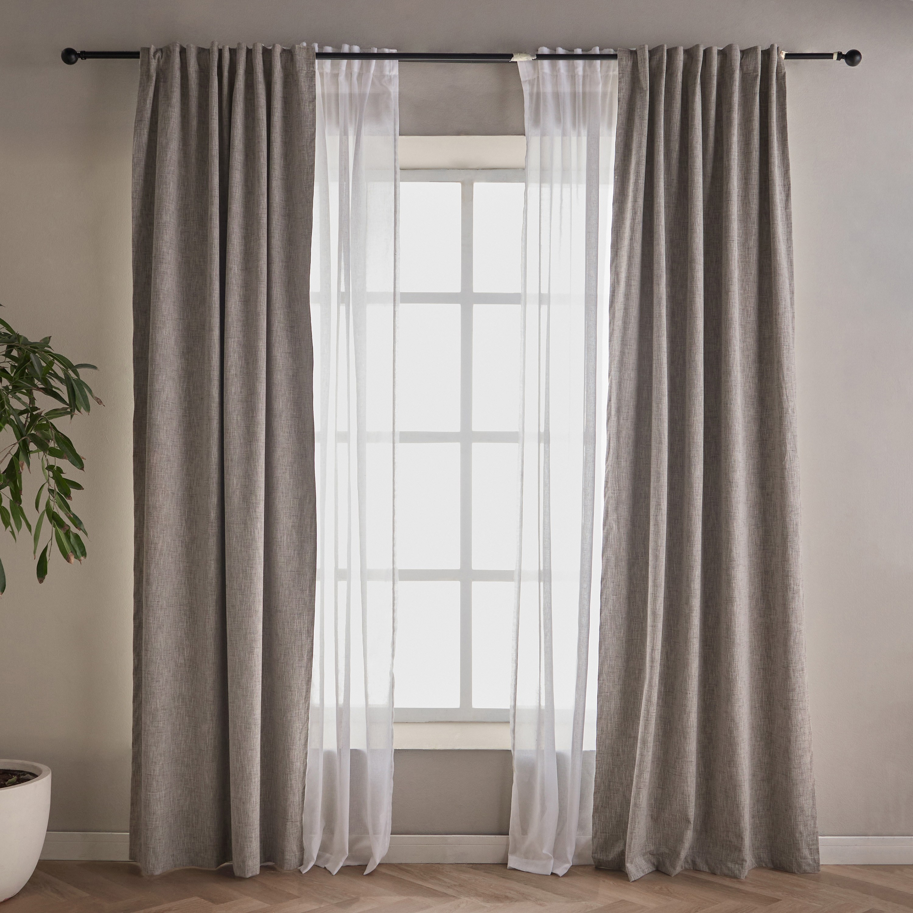 Lumen 4-Piece Blackout Curtain Set - 135x300 cm-household-windows-curtains-image-1