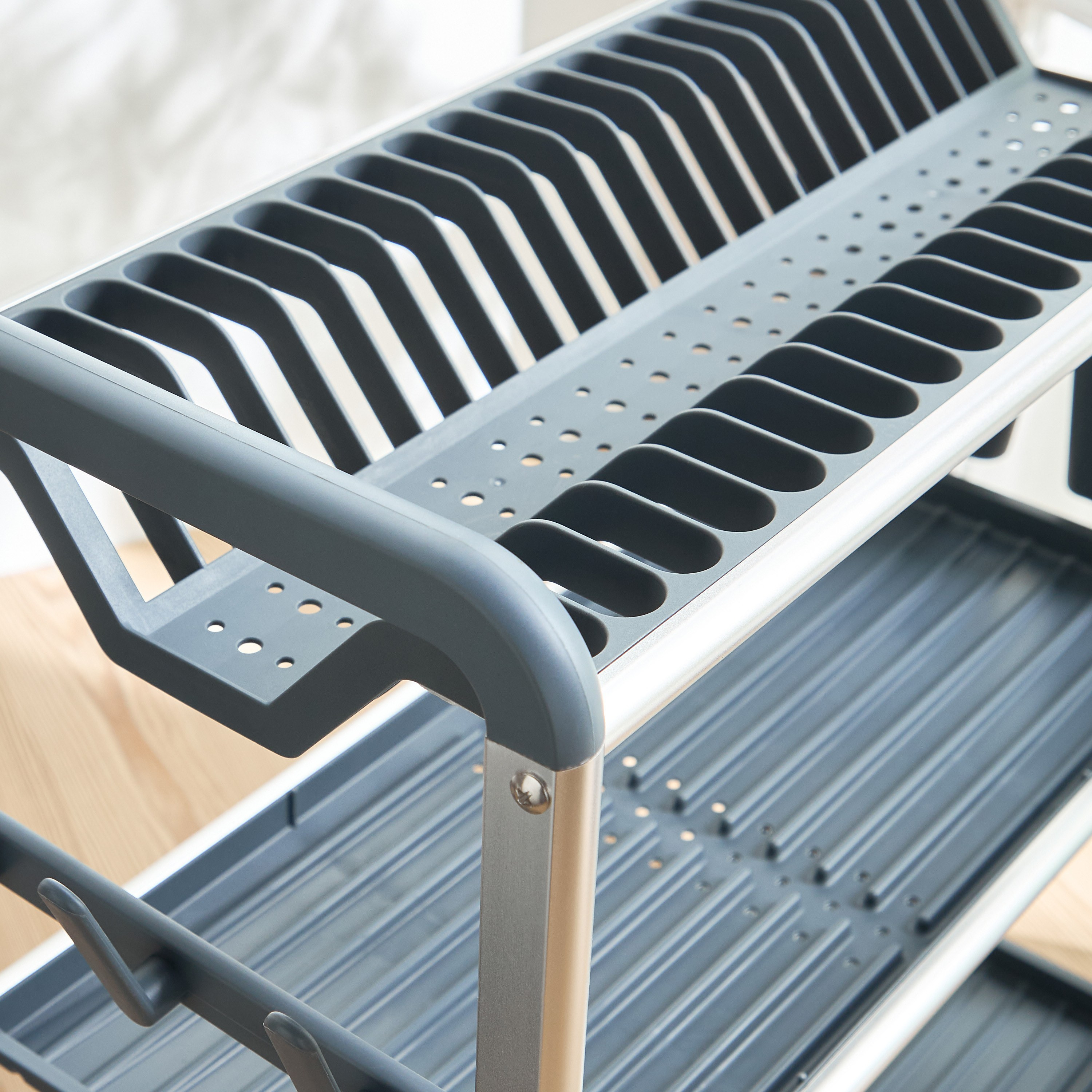 Addie 3-Tier Aluminum Dish Rack-household-kitchen-dishwashingandaccessories-dishracks-image-3