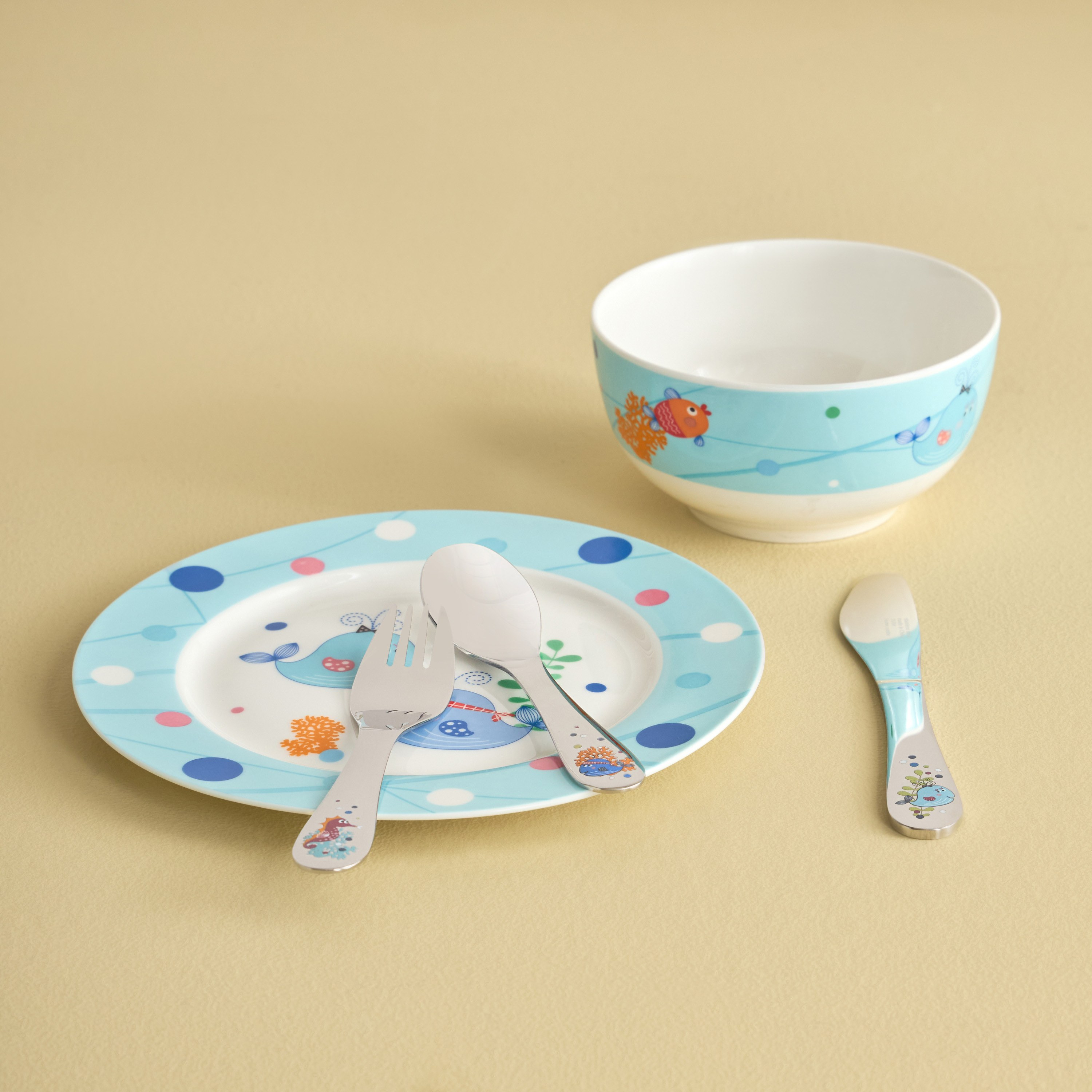 طقم أدوات مائدة 5 قطع بتصميم البحر-babyandkids-eatanddrink-tableware-image-1