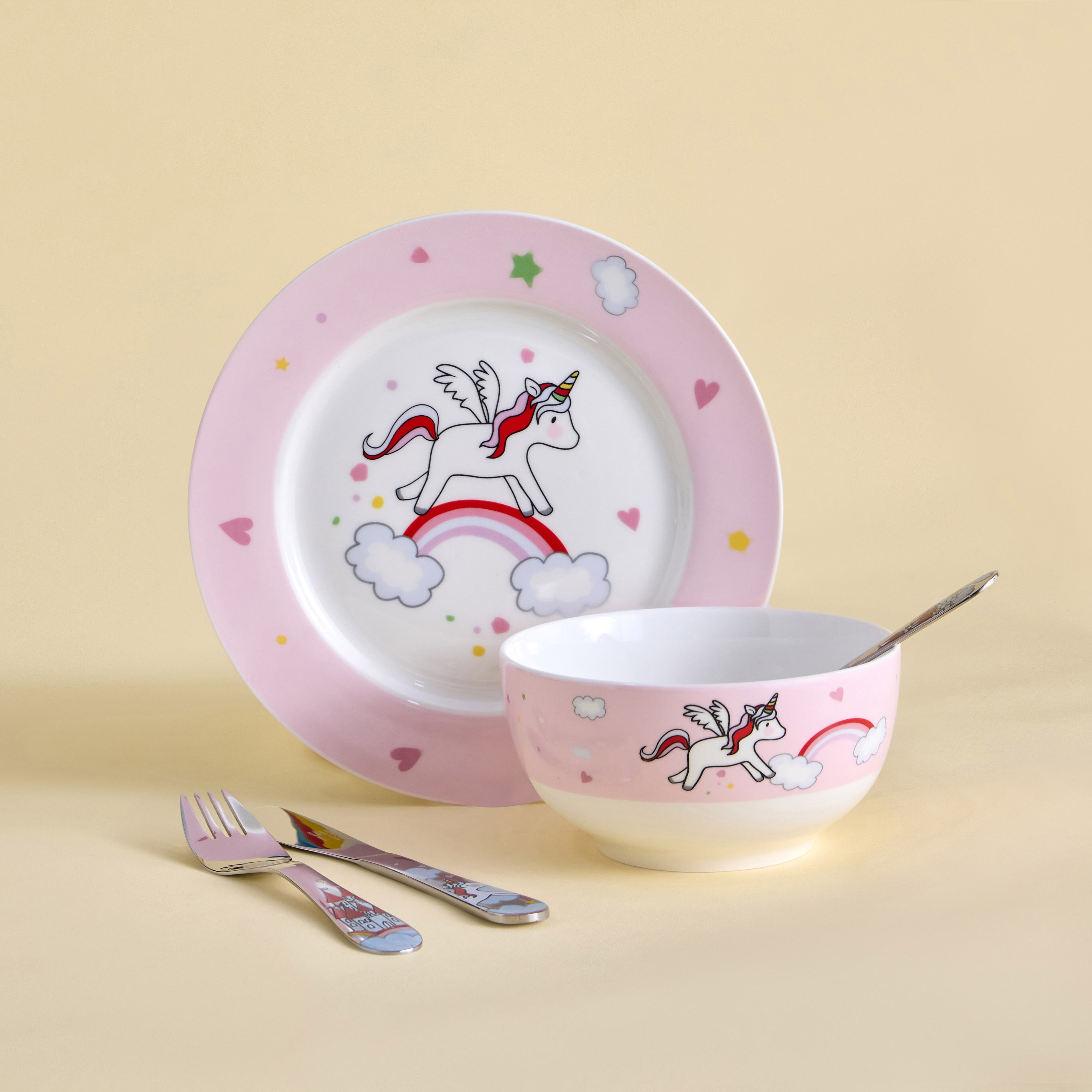 طقم أدوات مائدة 5 قطع - يونيكورن-babyandkids-eatanddrink-tableware-image-1