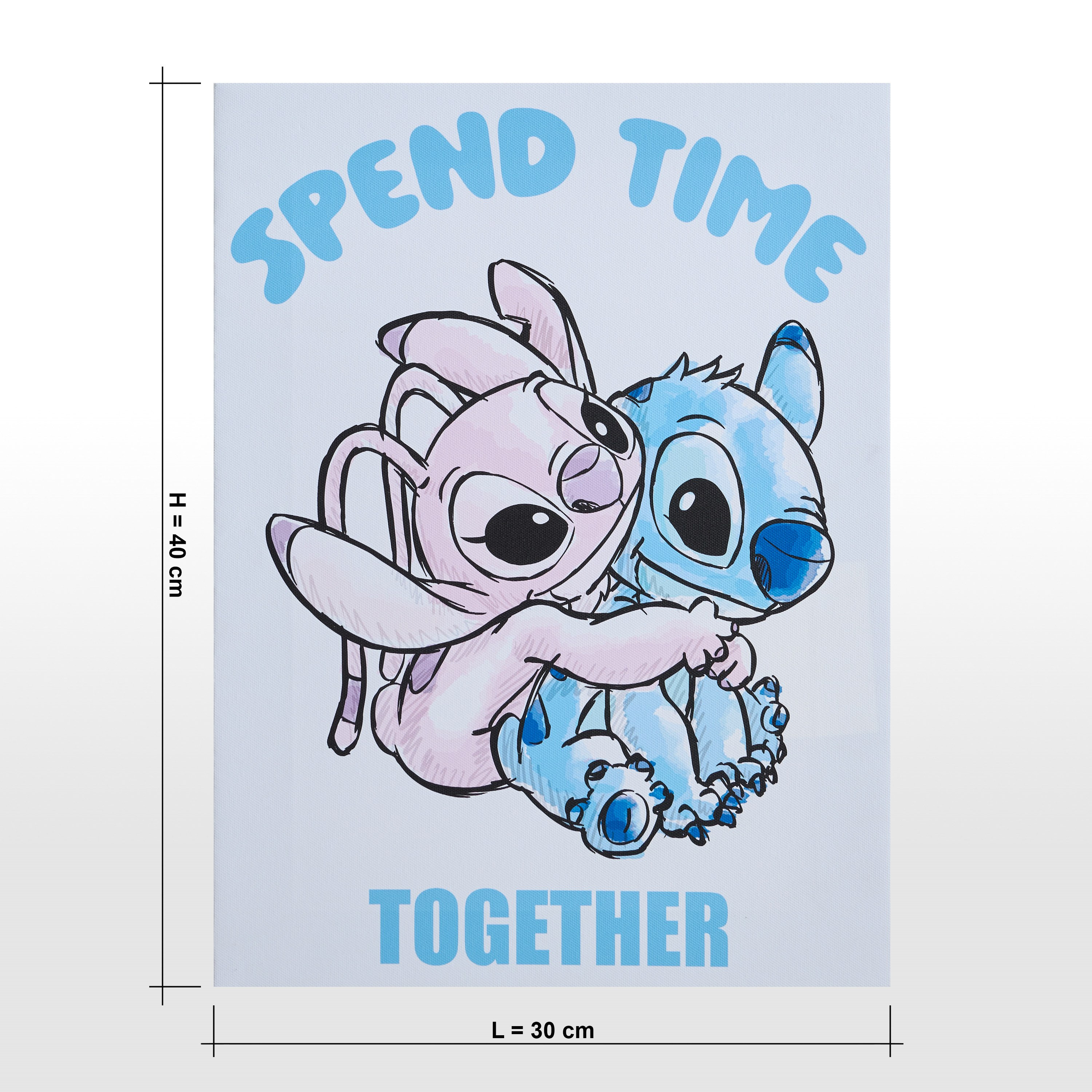 Stitch Unframed Canvas Wall Art - 30x40 cm-babyandkids-decorandlighting-decor-wallart-image-4